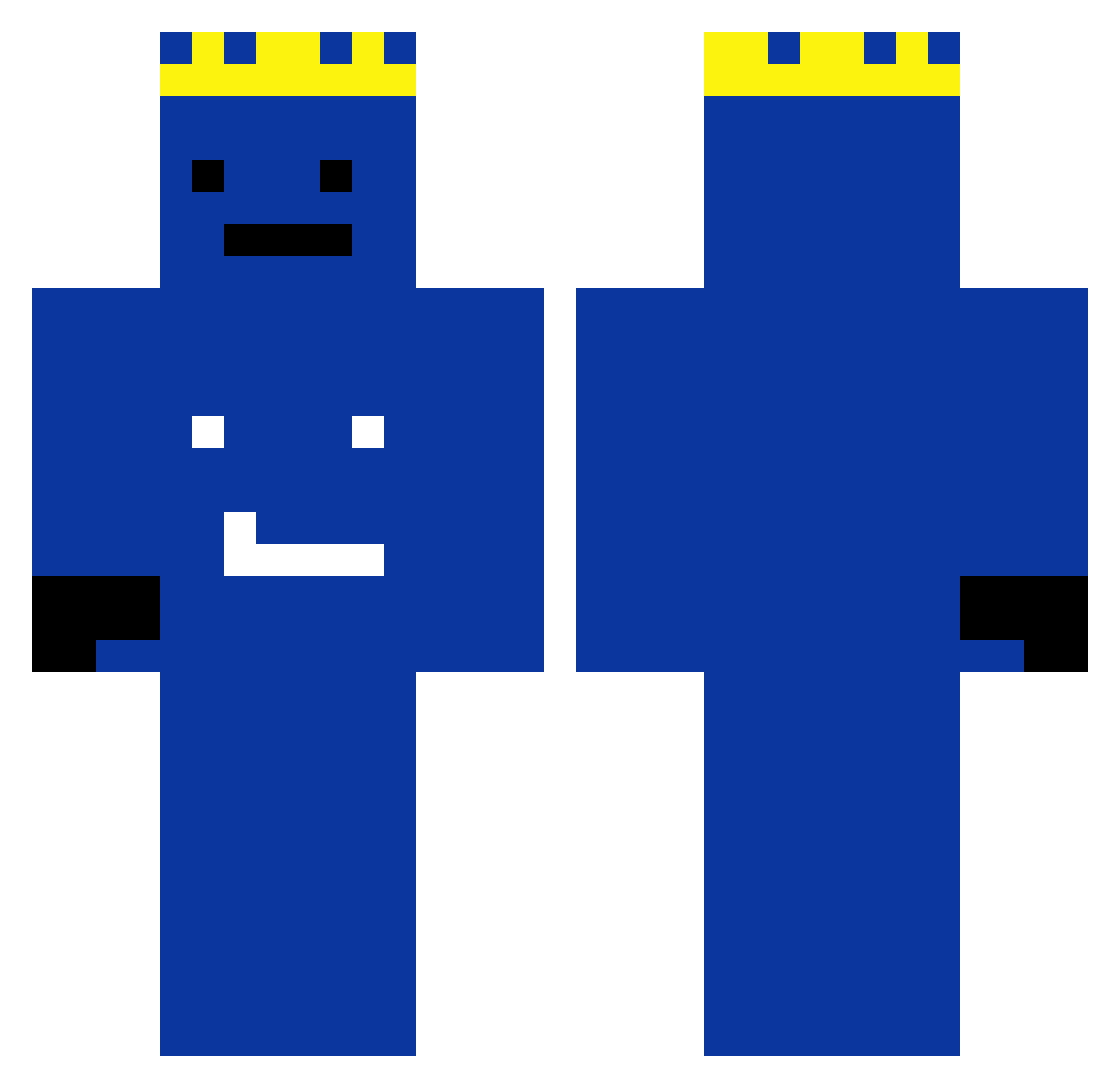 Linkus662 Minecraft skin, front and back view