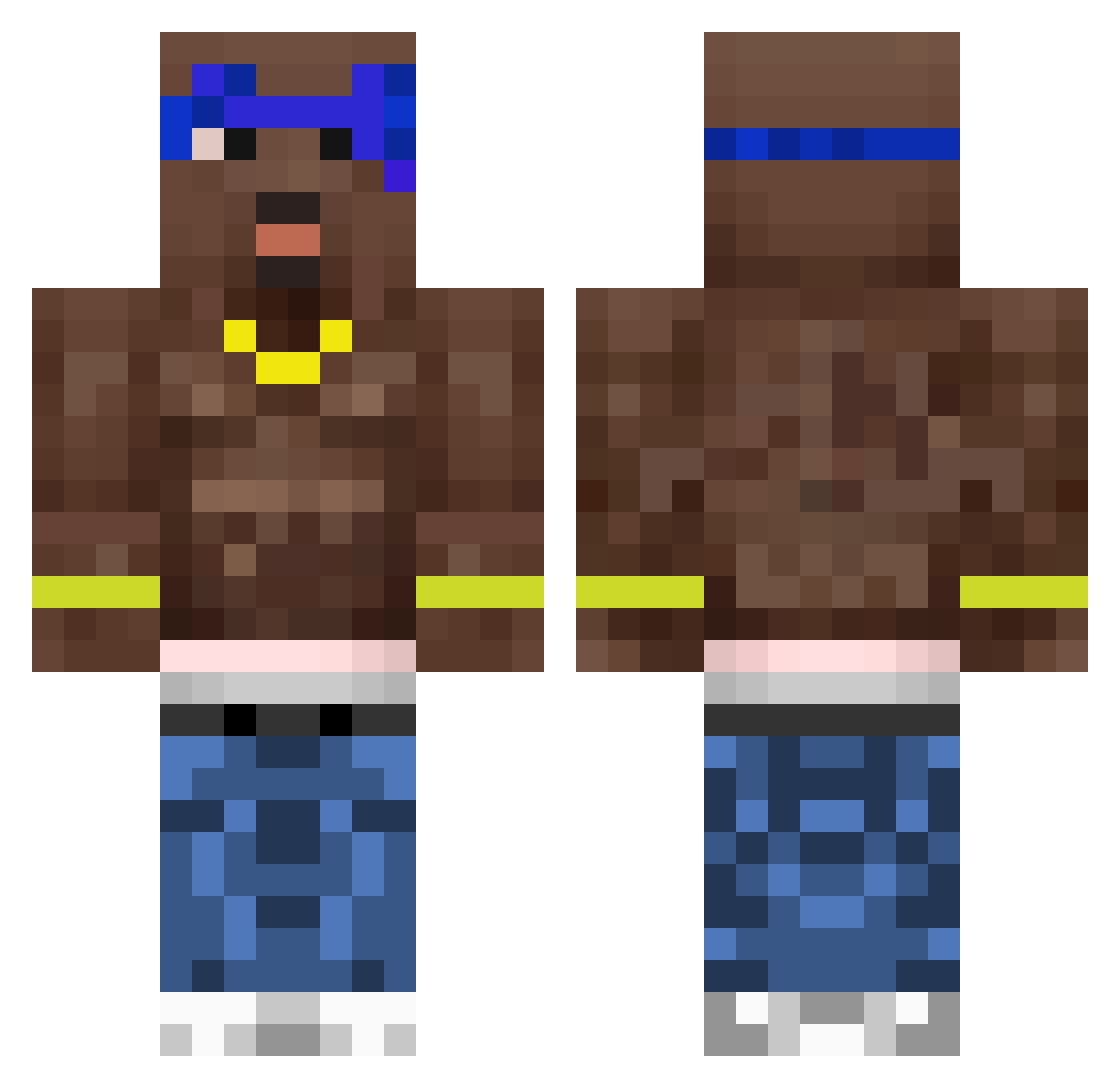 kasugl Minecraft skin, front and back view