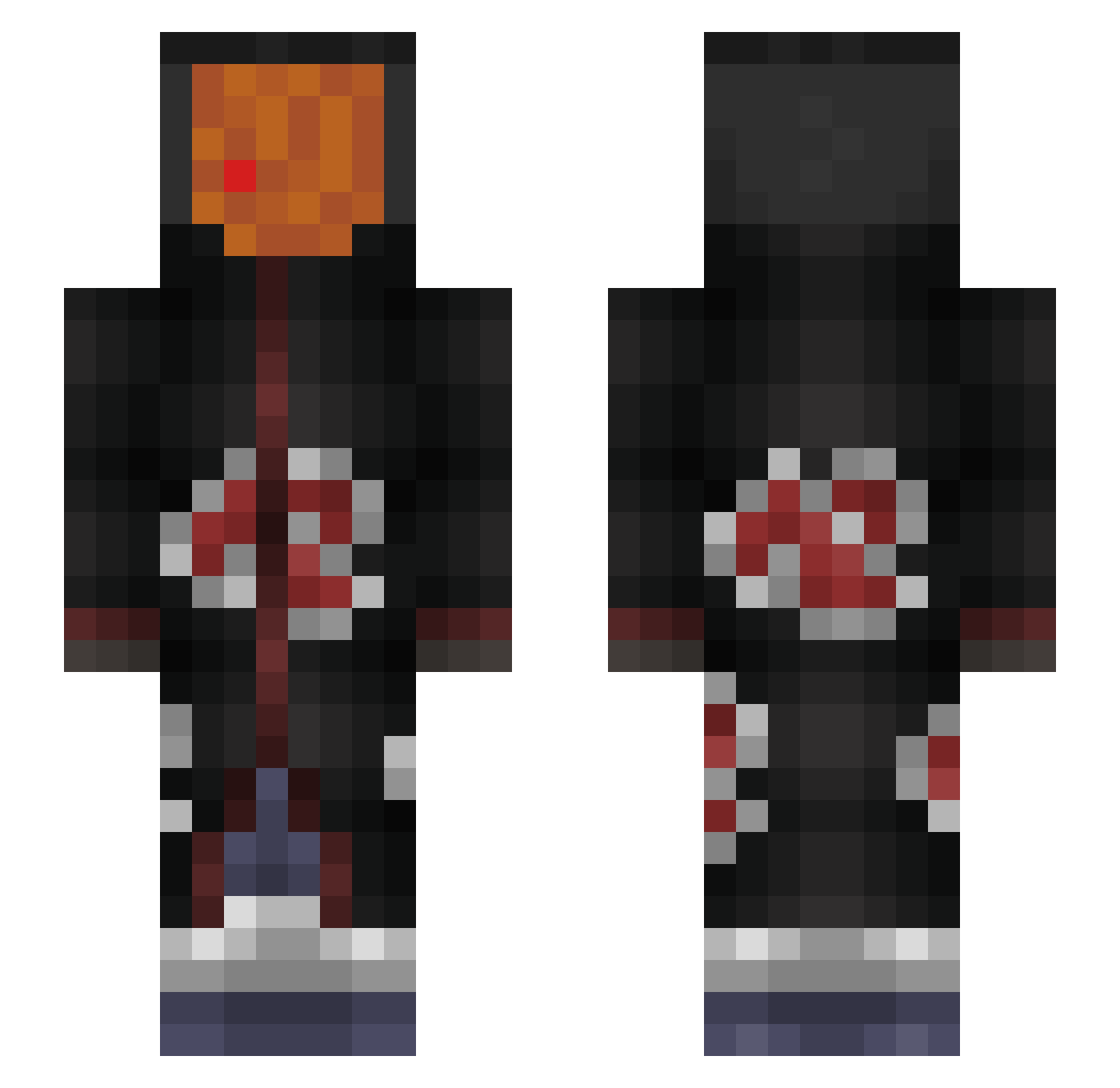 AriZon06 Minecraft skin, front and back view