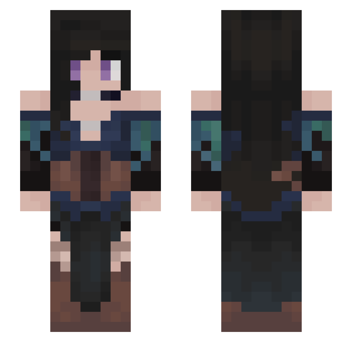 nirvana_lov3r Minecraft skin, front and back view