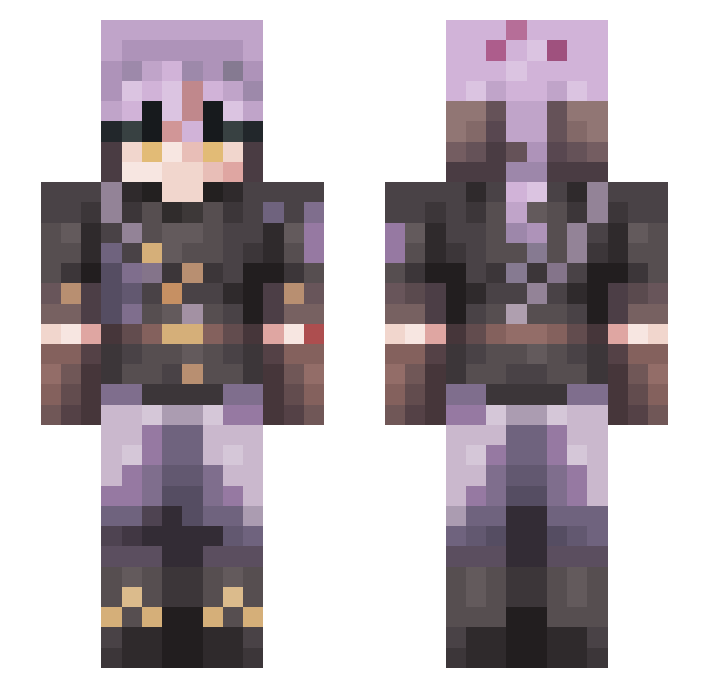 Willow_2 Minecraft skin, front and back view