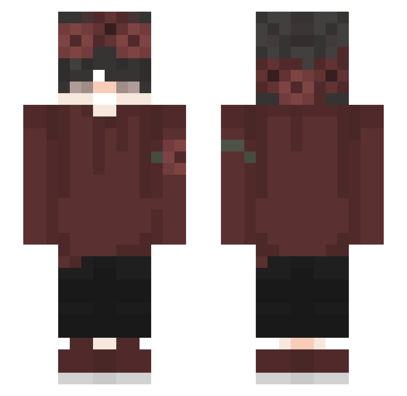 itsWailmer Minecraft skin, front and back view