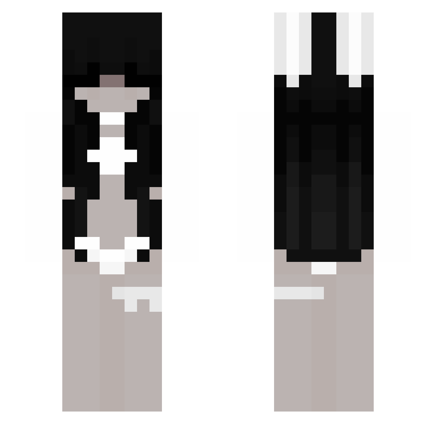 TheTinySam Minecraft skin, front and back view