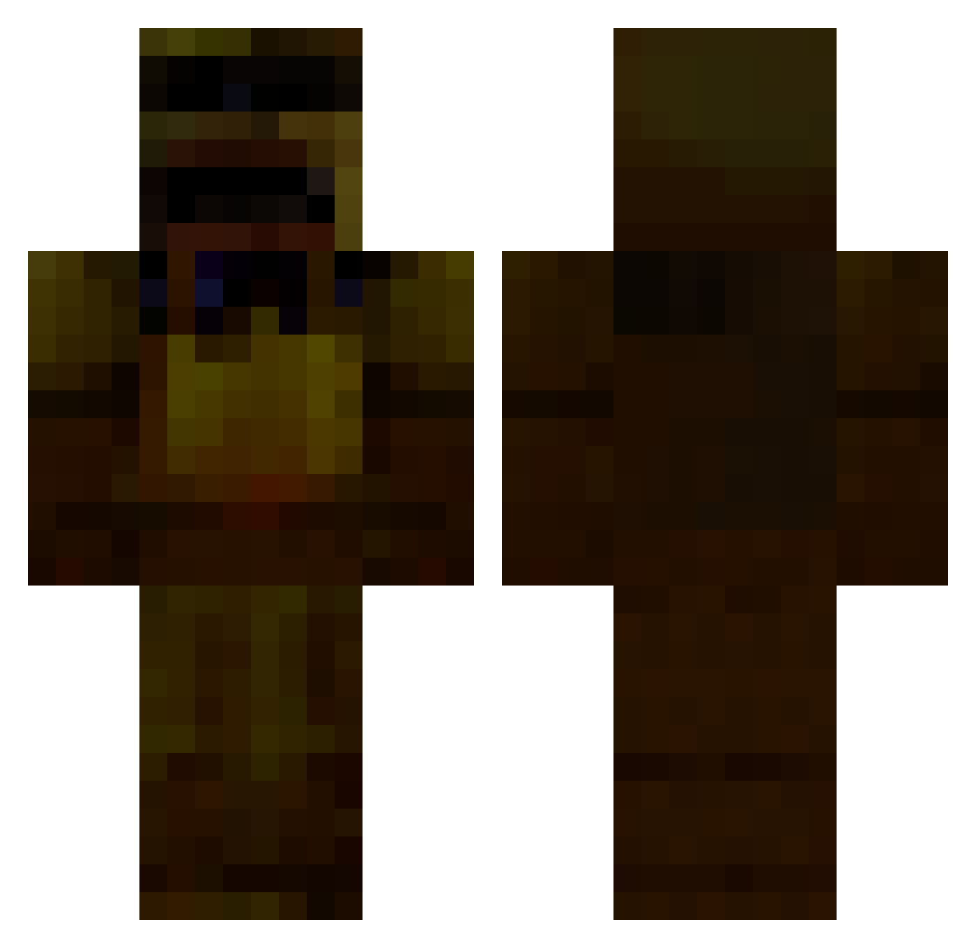 ProbablyAHamster Minecraft skin, front and back view