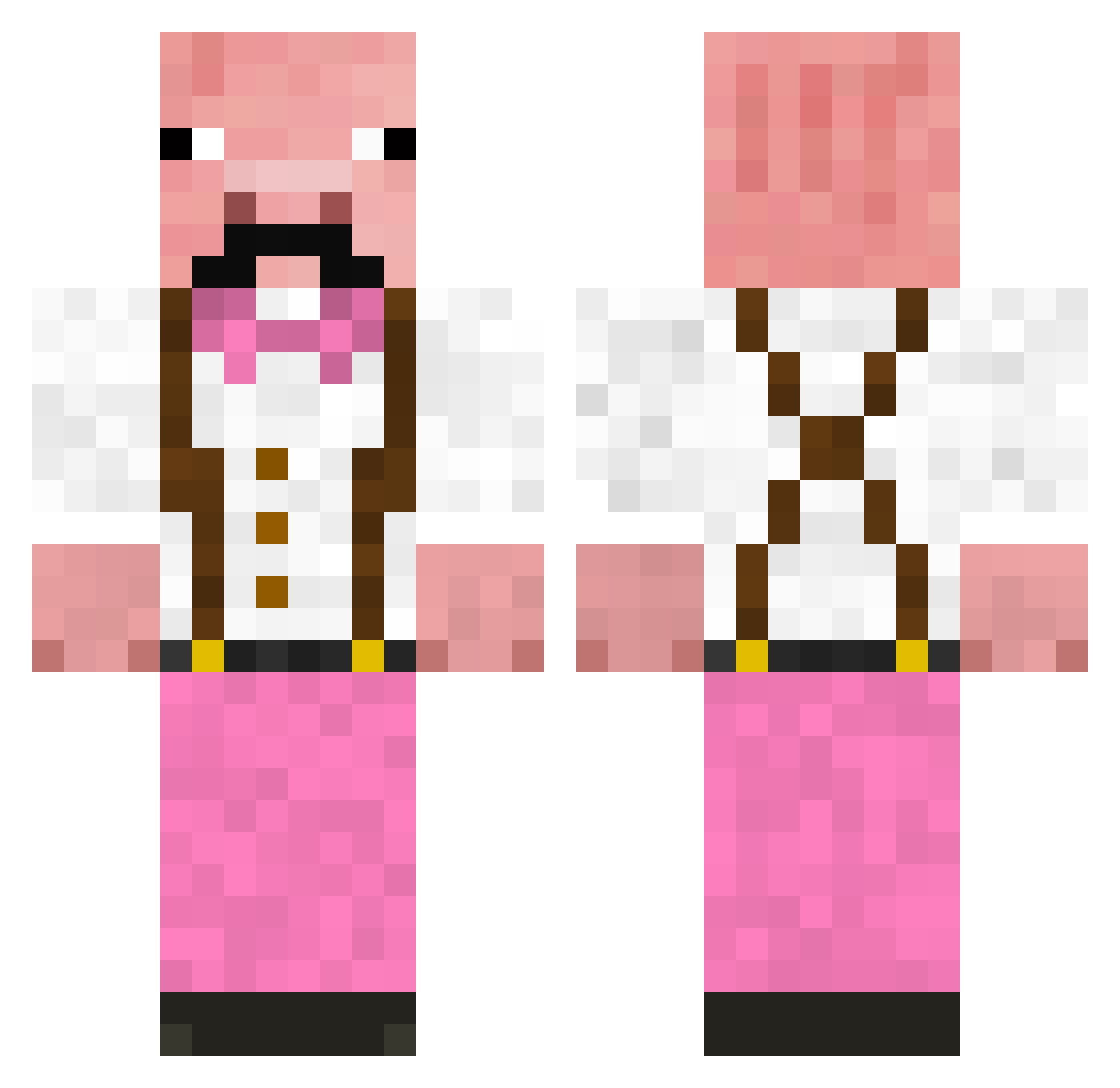 SenorAutismo Minecraft skin, front and back view