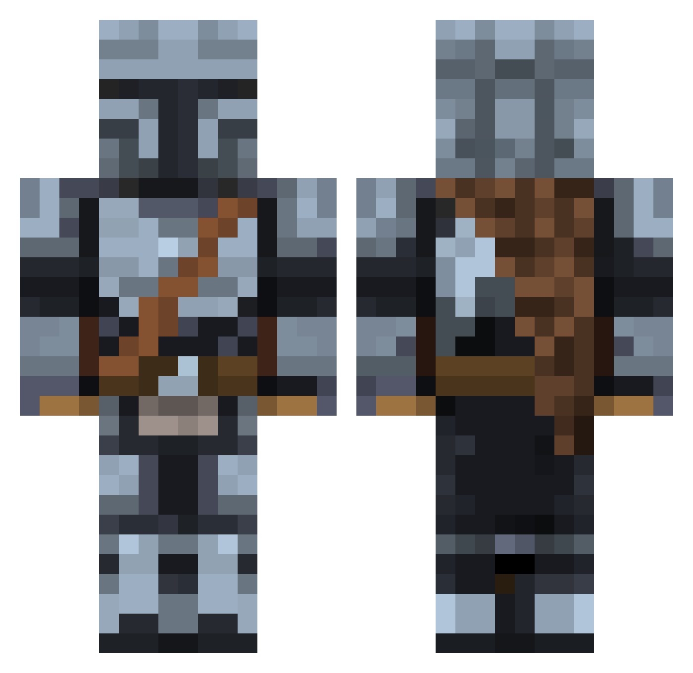 Name420 Minecraft skin, front and back view