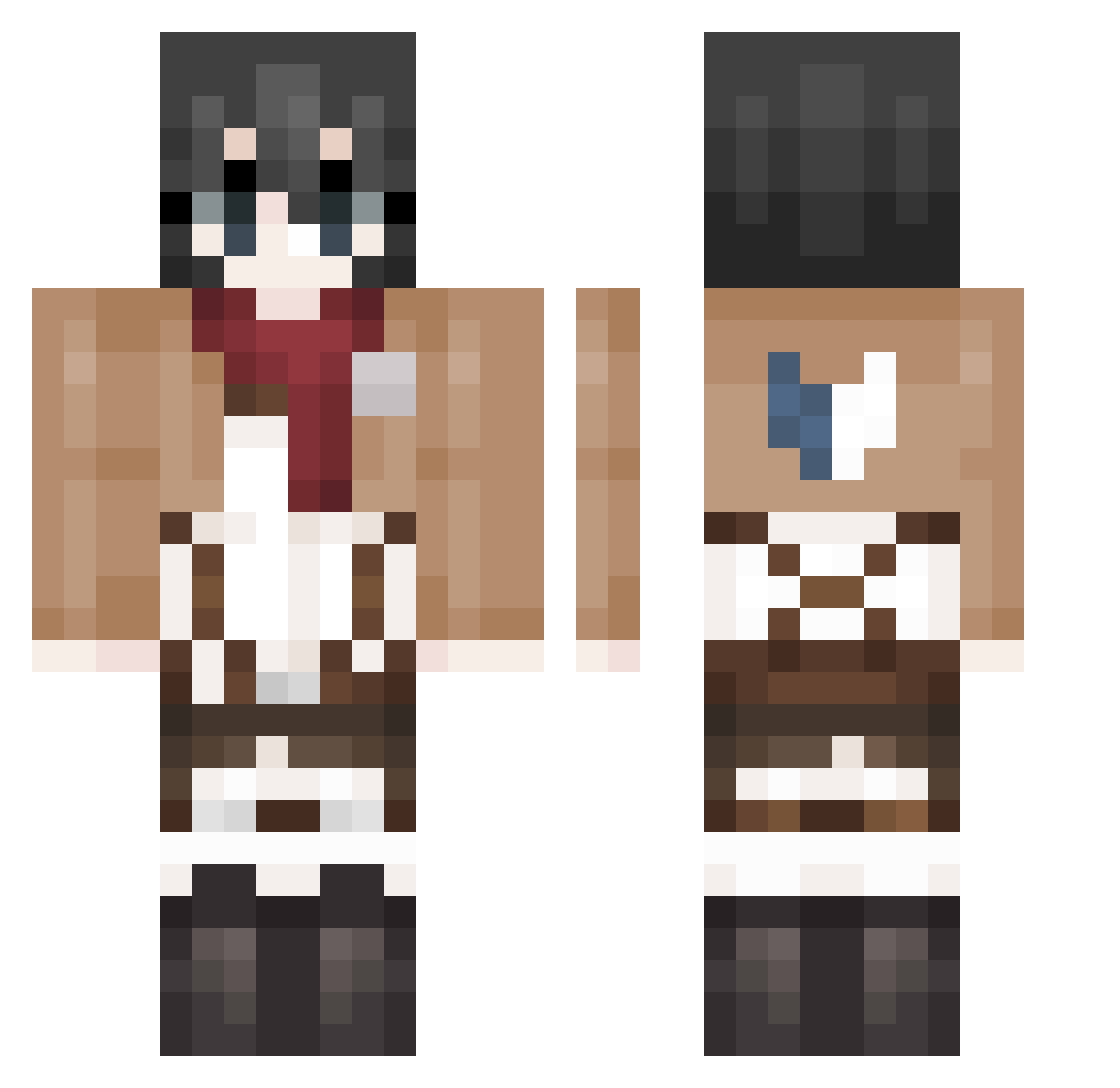 ZenitNoMercy Minecraft skin, front and back view