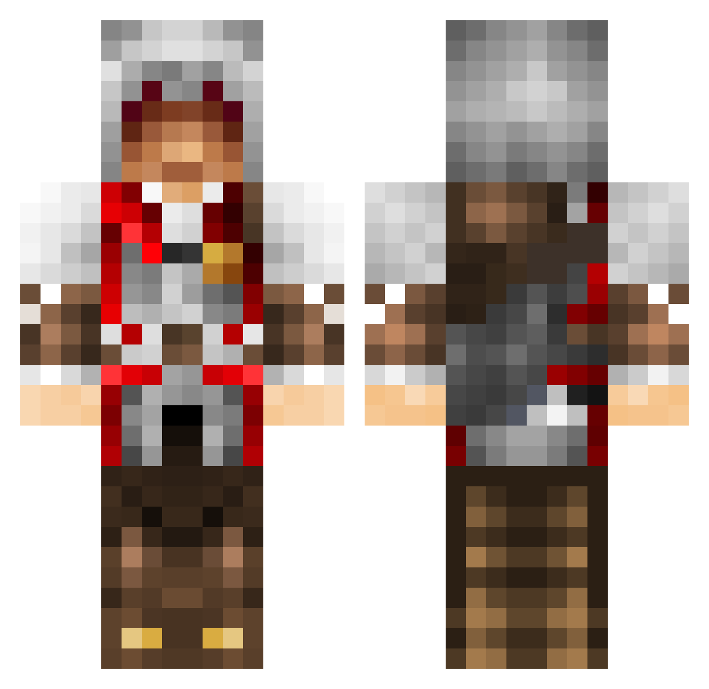 popqwas Minecraft skin, front and back view