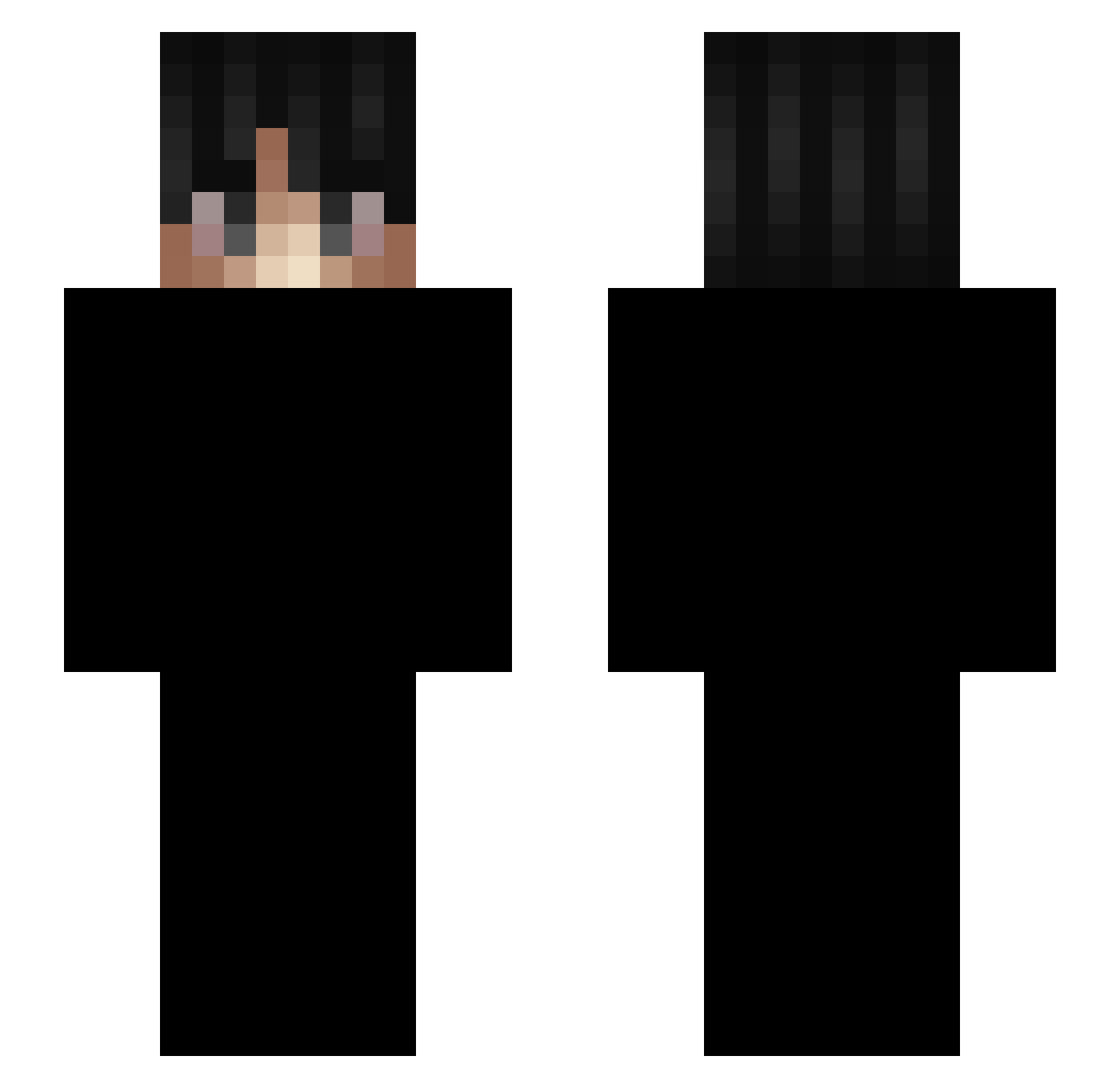 Tendu_ Minecraft skin, front and back view