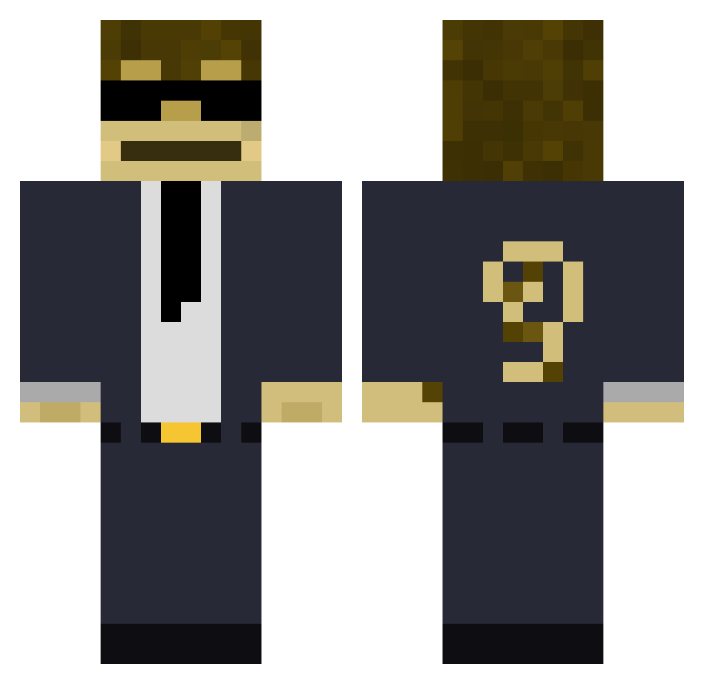 scottyuh Minecraft skin, front and back view
