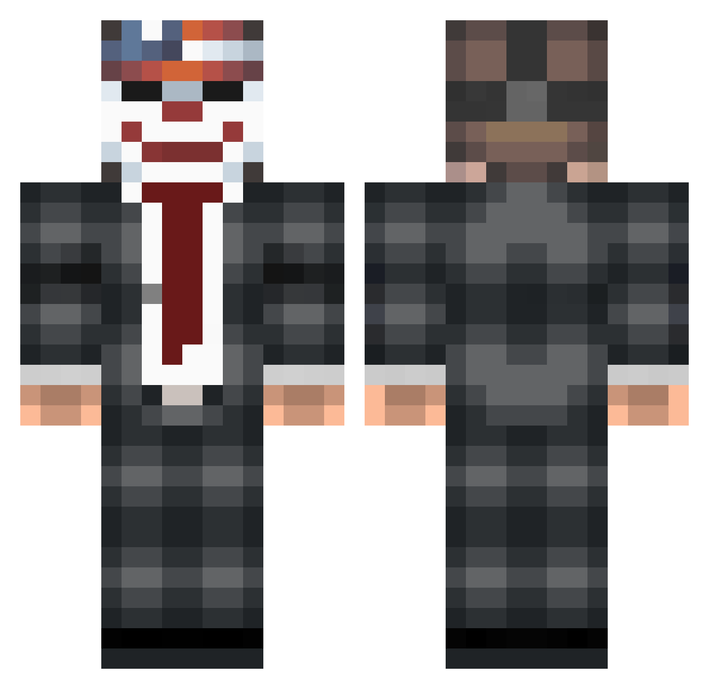 Dobeto Minecraft skin, front and back view