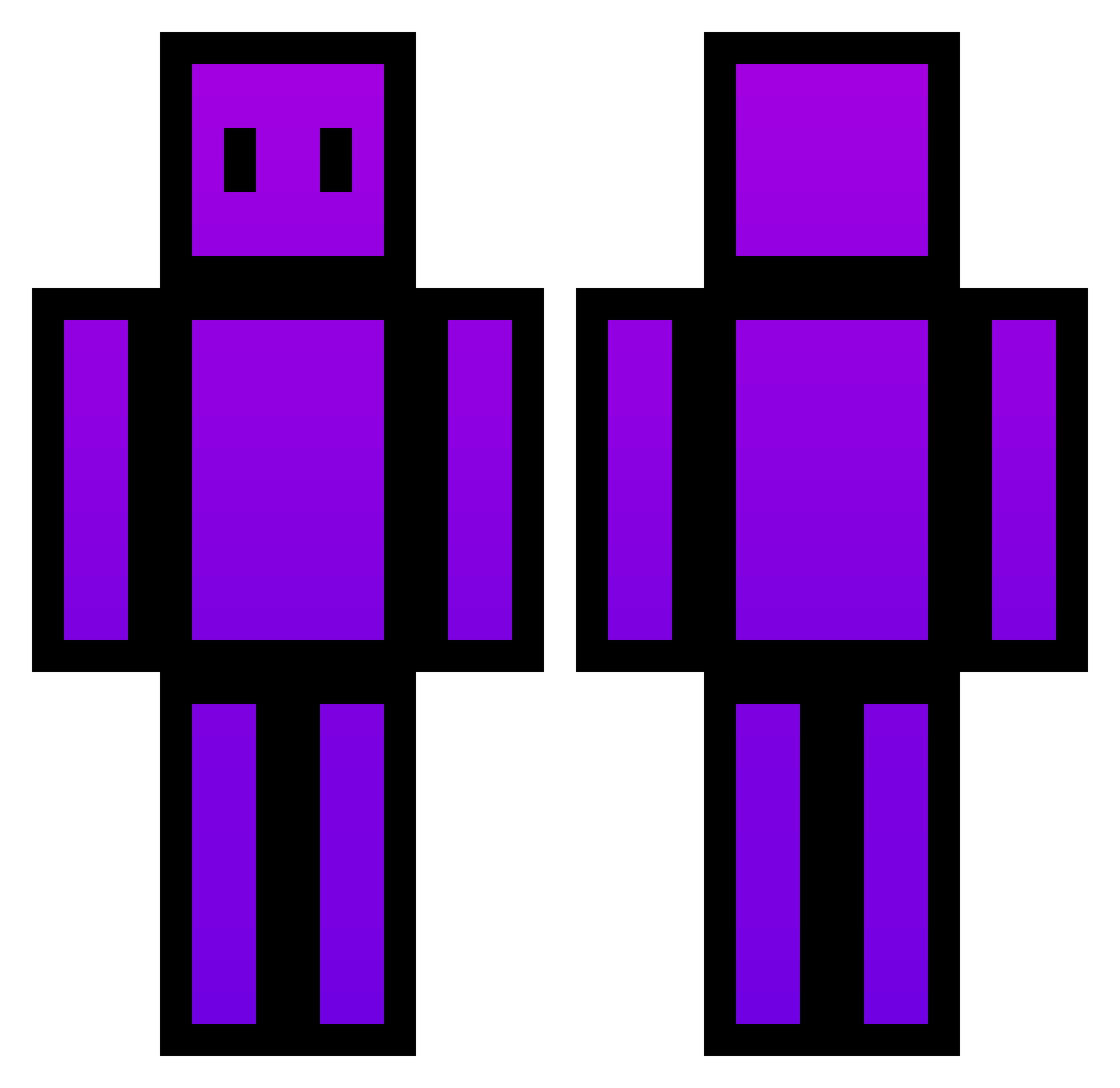 youmeandone Minecraft skin, front and back view