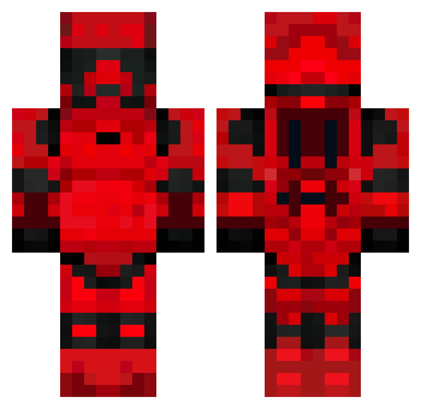 spicas Minecraft skin, front and back view
