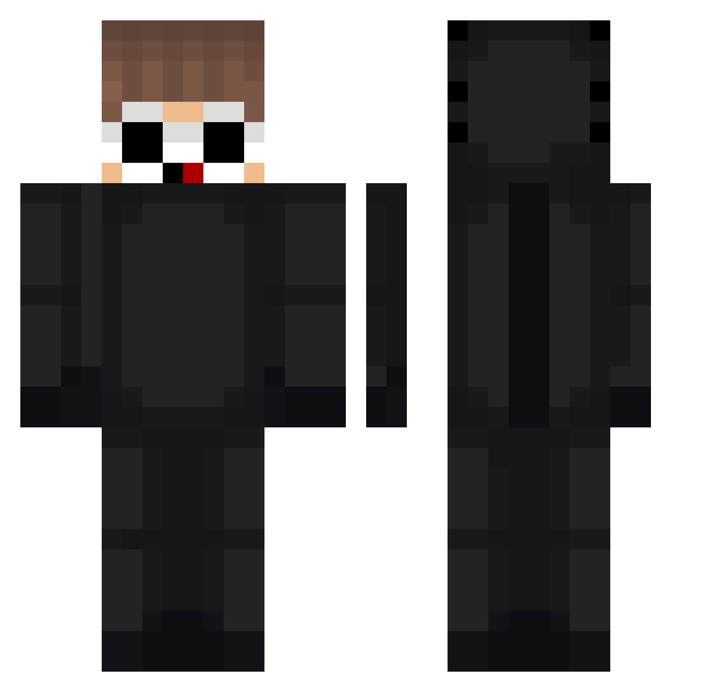 _KAczucha Minecraft skin, front and back view