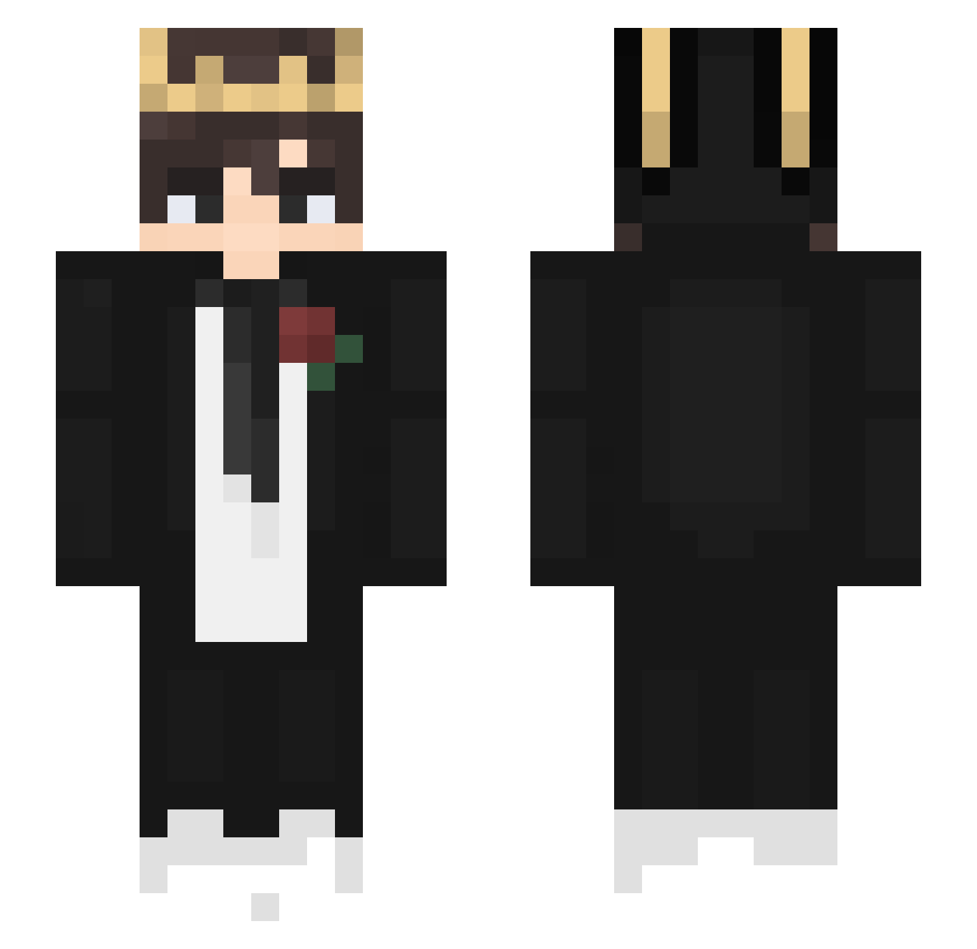RunickVR Minecraft skin, front and back view