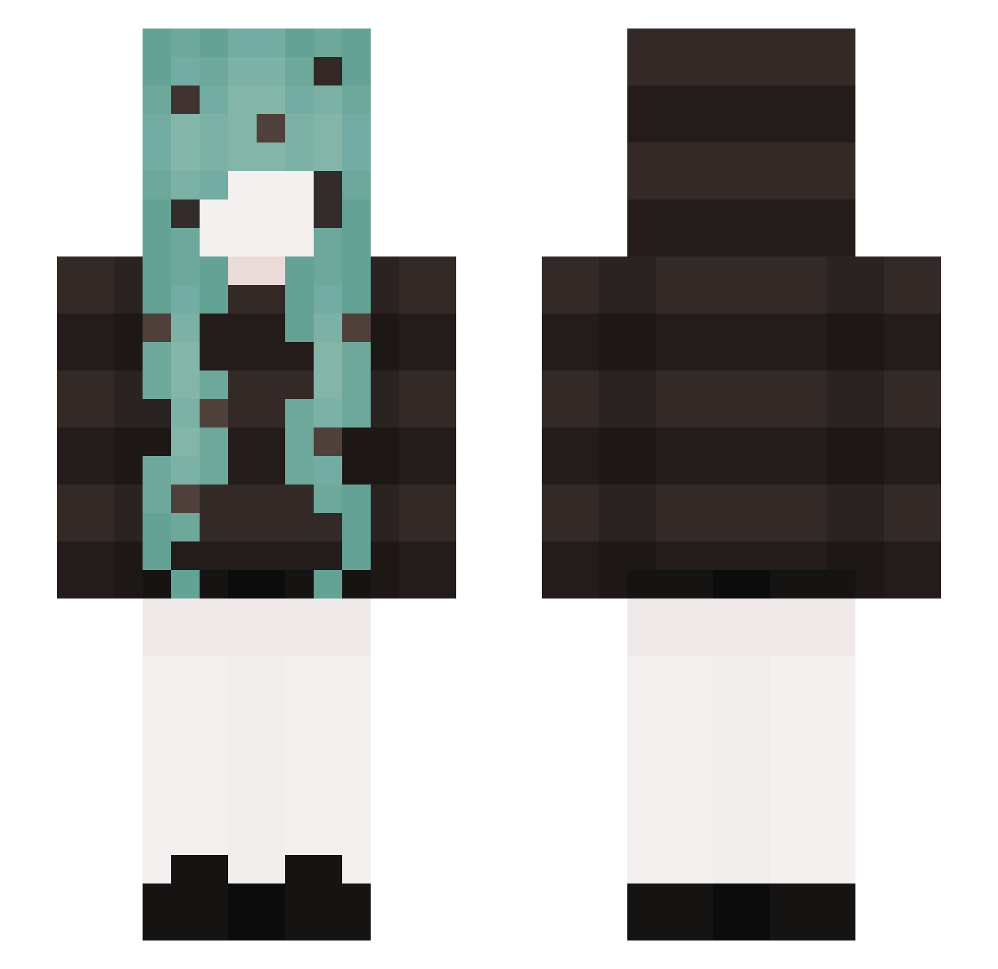 camila0210 Minecraft skin, front and back view