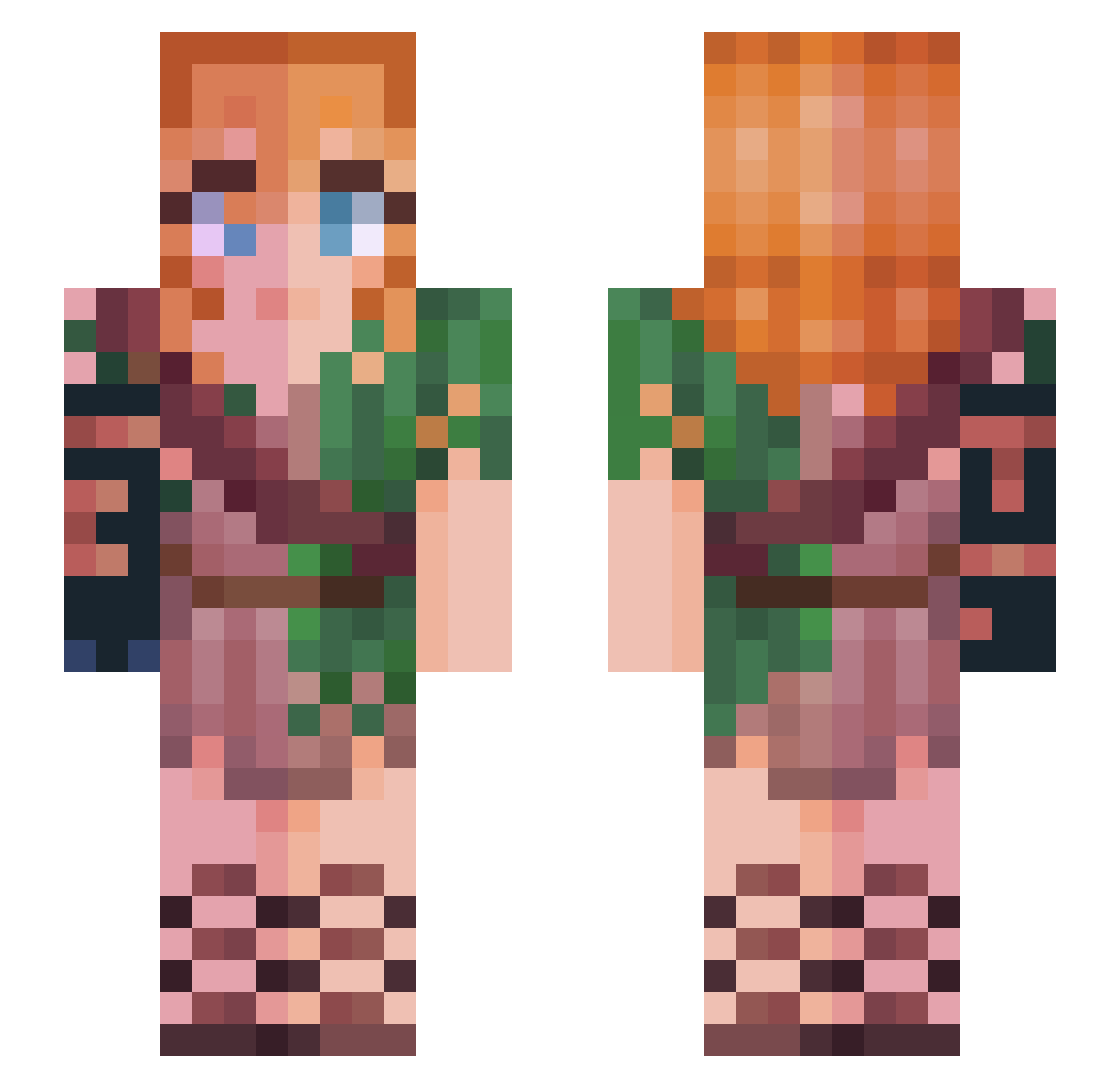 thelongquiet Minecraft skin, front and back view