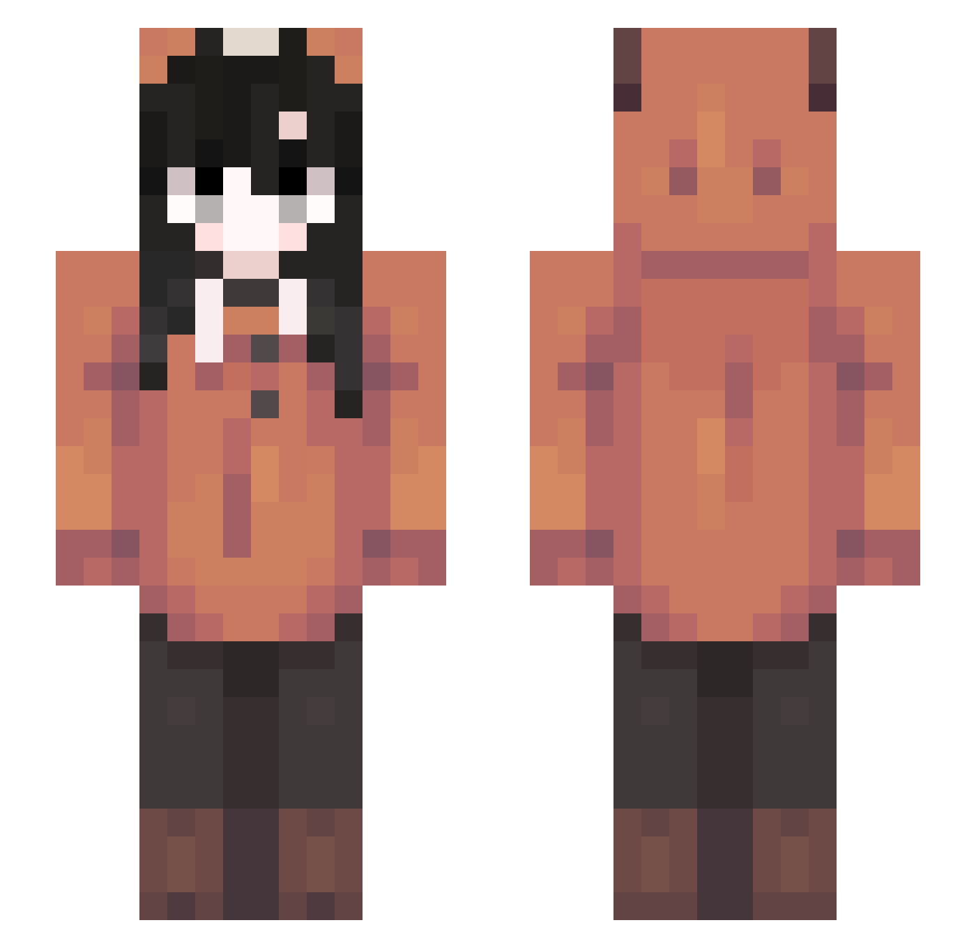 Shin_Duck Minecraft skin, front and back view