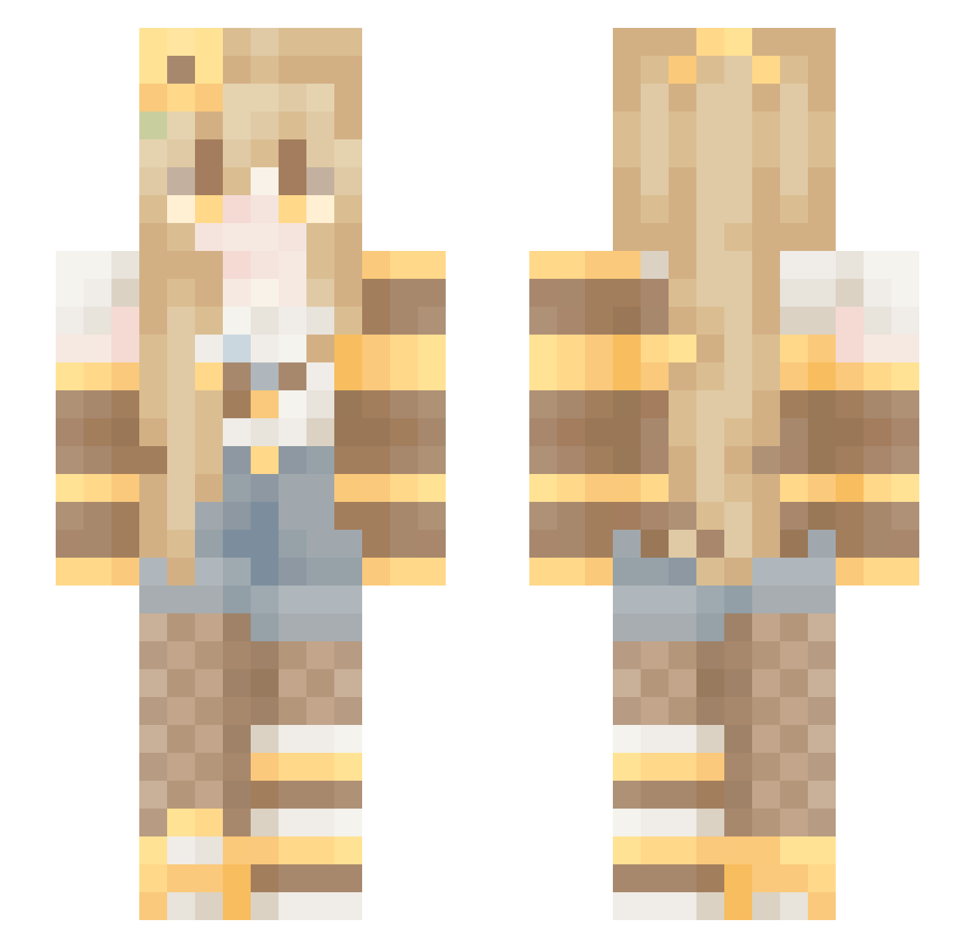 Thingie_ Minecraft skin, front and back view