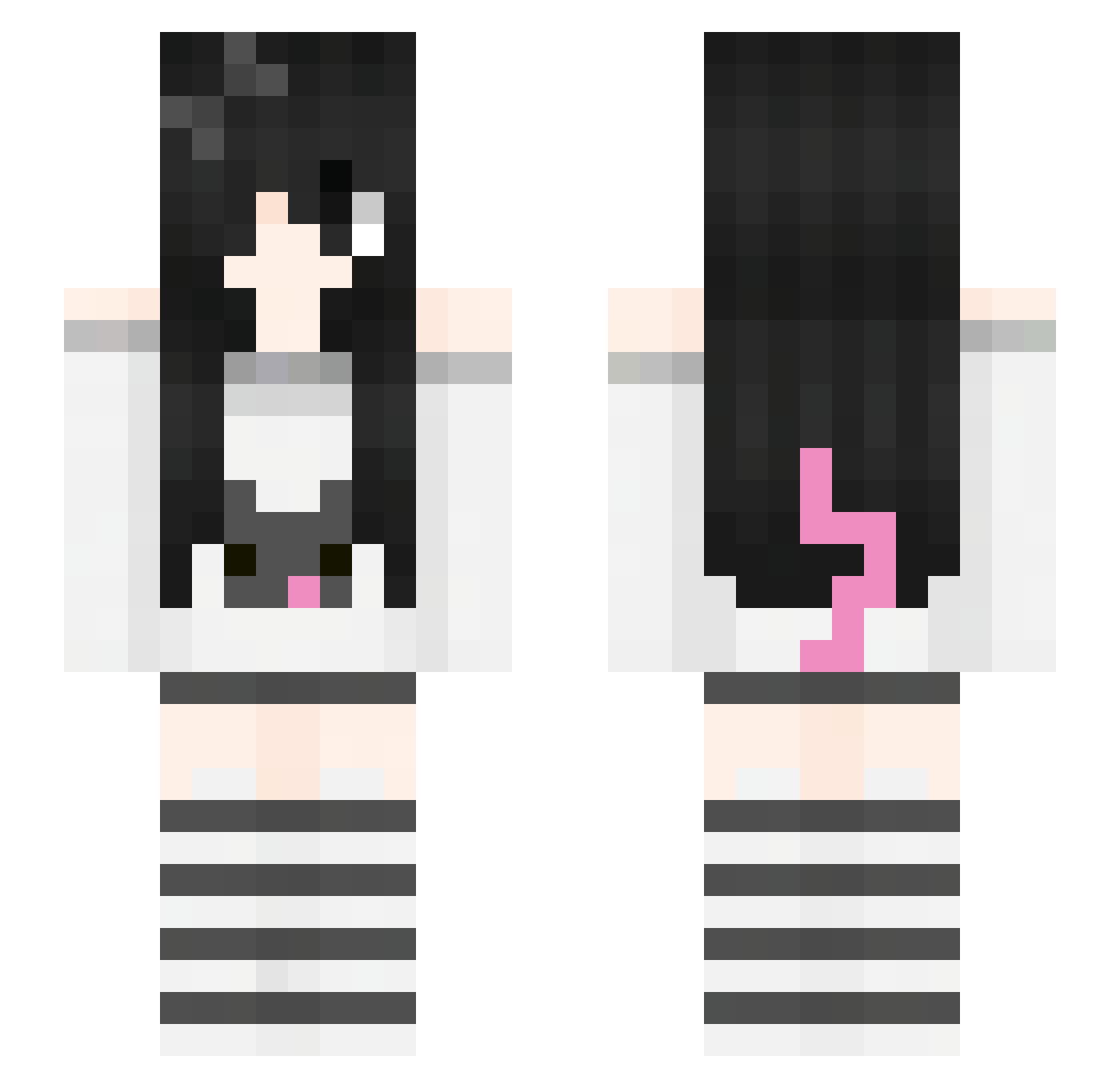rrrattt Minecraft skin, front and back view