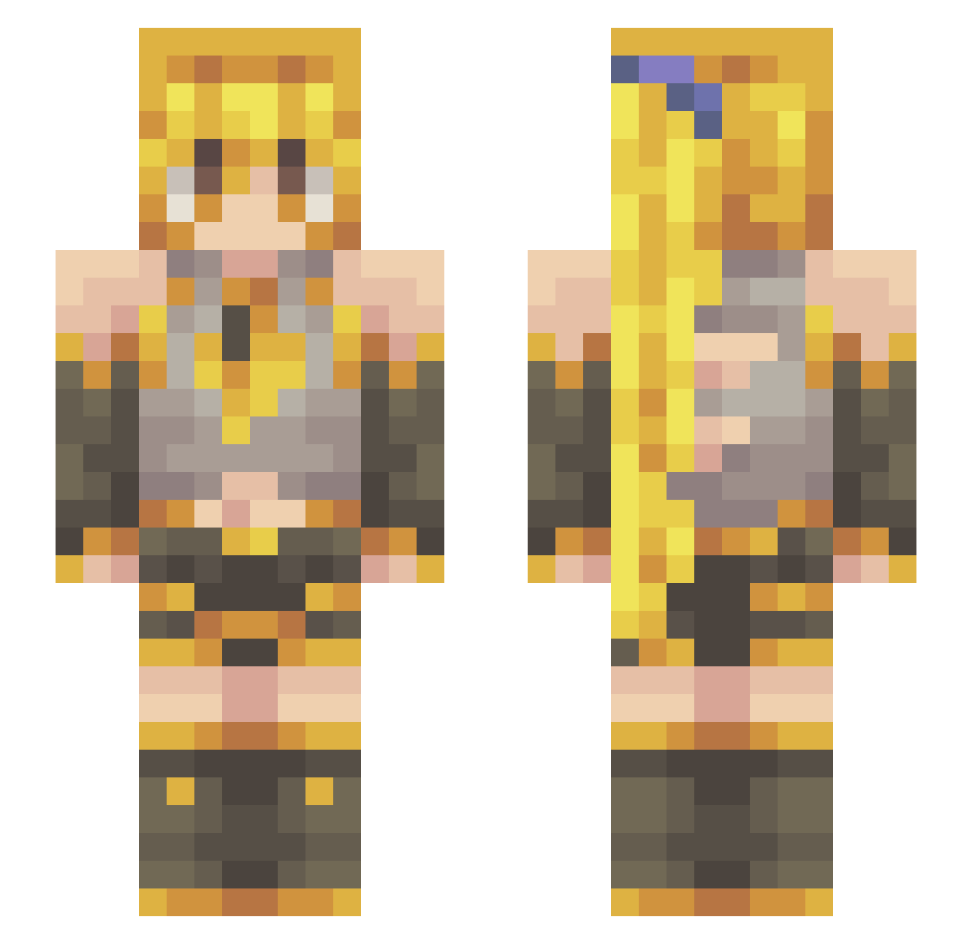 girlfailing_ Minecraft skin, front and back view