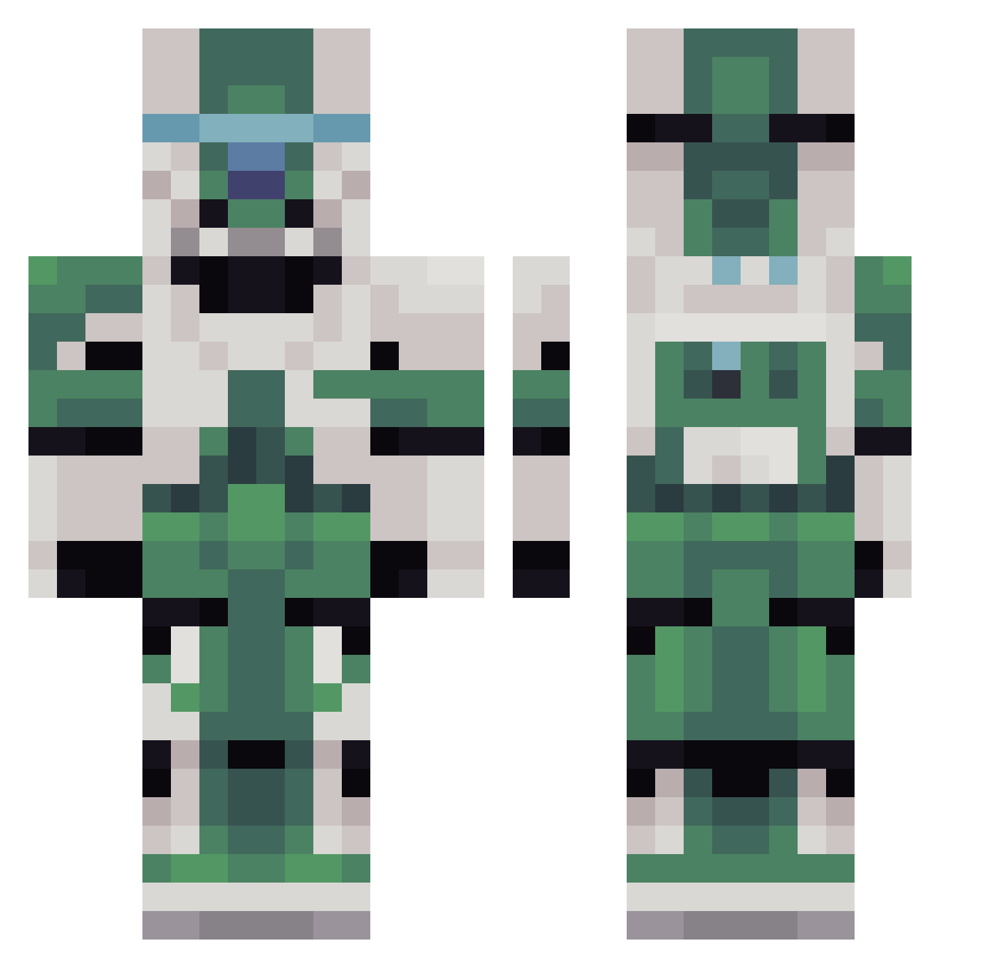 Slinkblackout4 Minecraft skin, front and back view