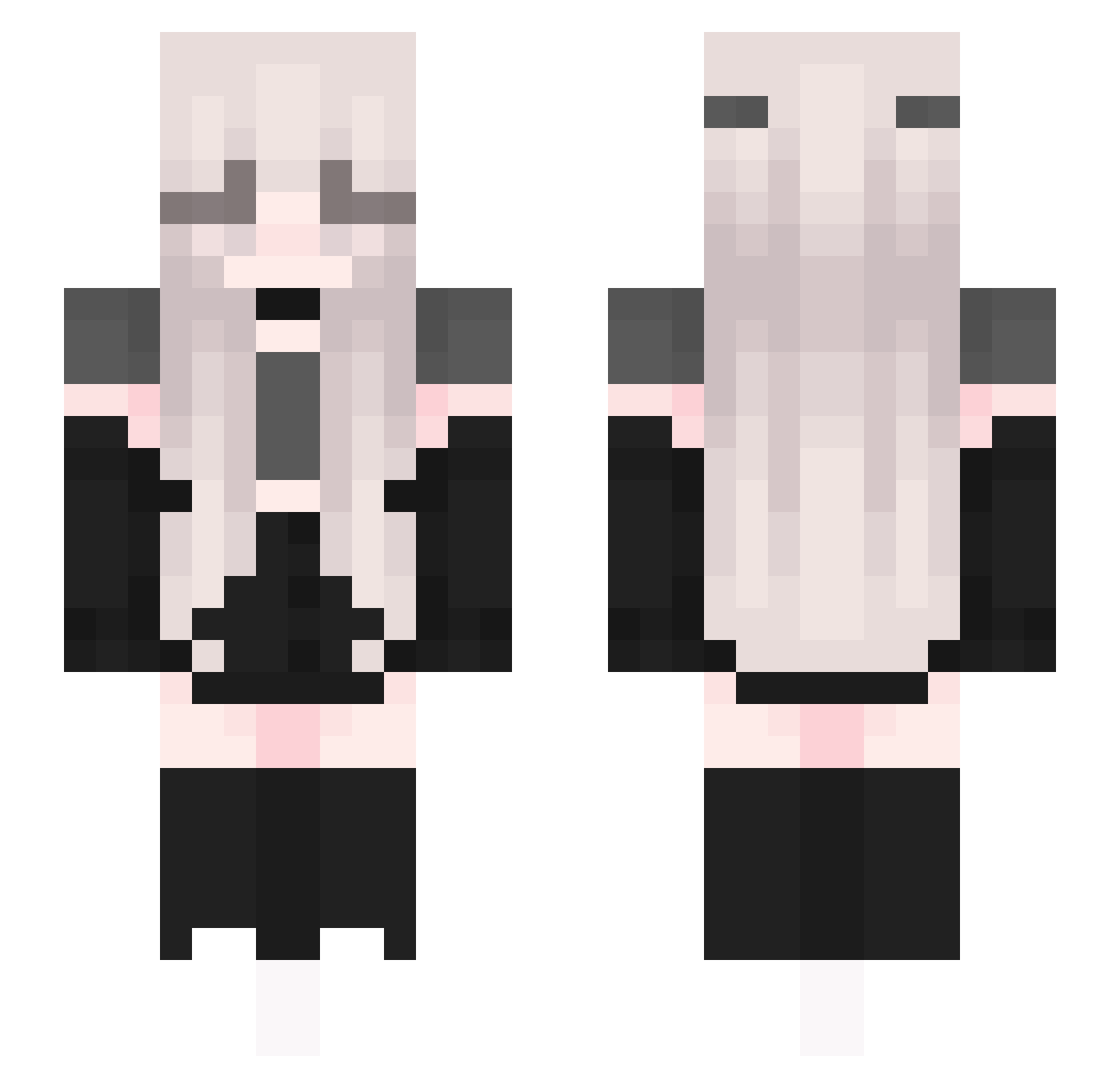qerisia_ Minecraft skin, front and back view