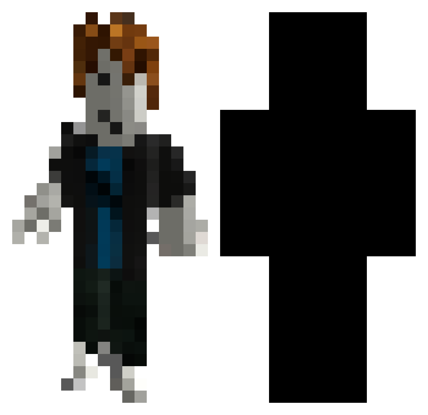 Makeshift_12_ Minecraft skin, front and back view