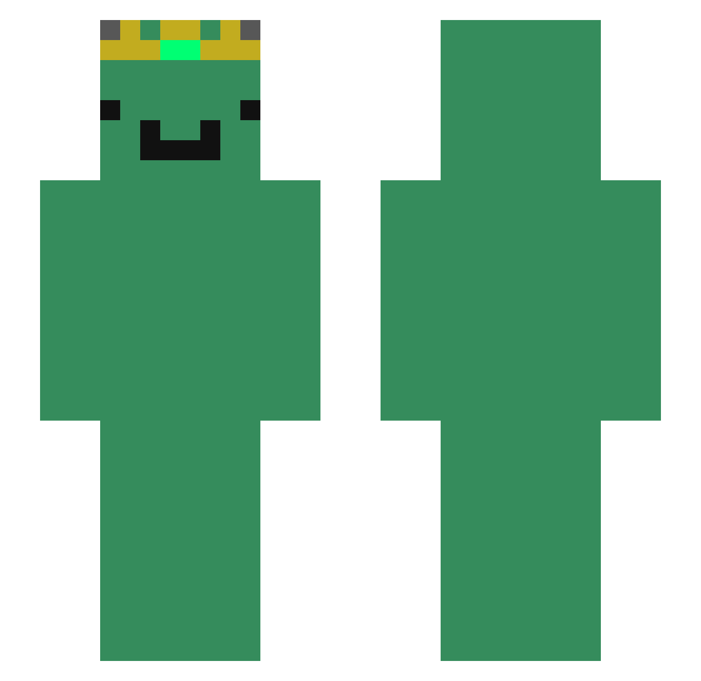 puem Minecraft skin, front and back view