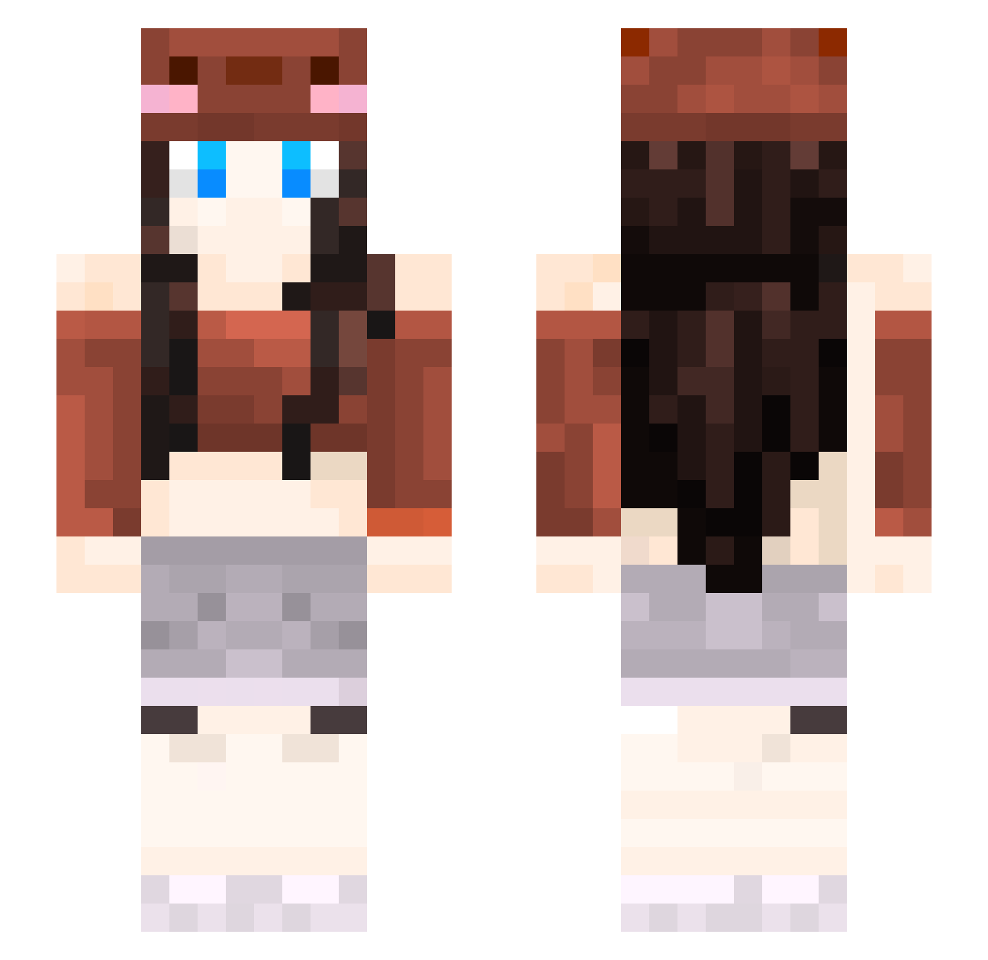 AmmyWong Minecraft skin, front and back view
