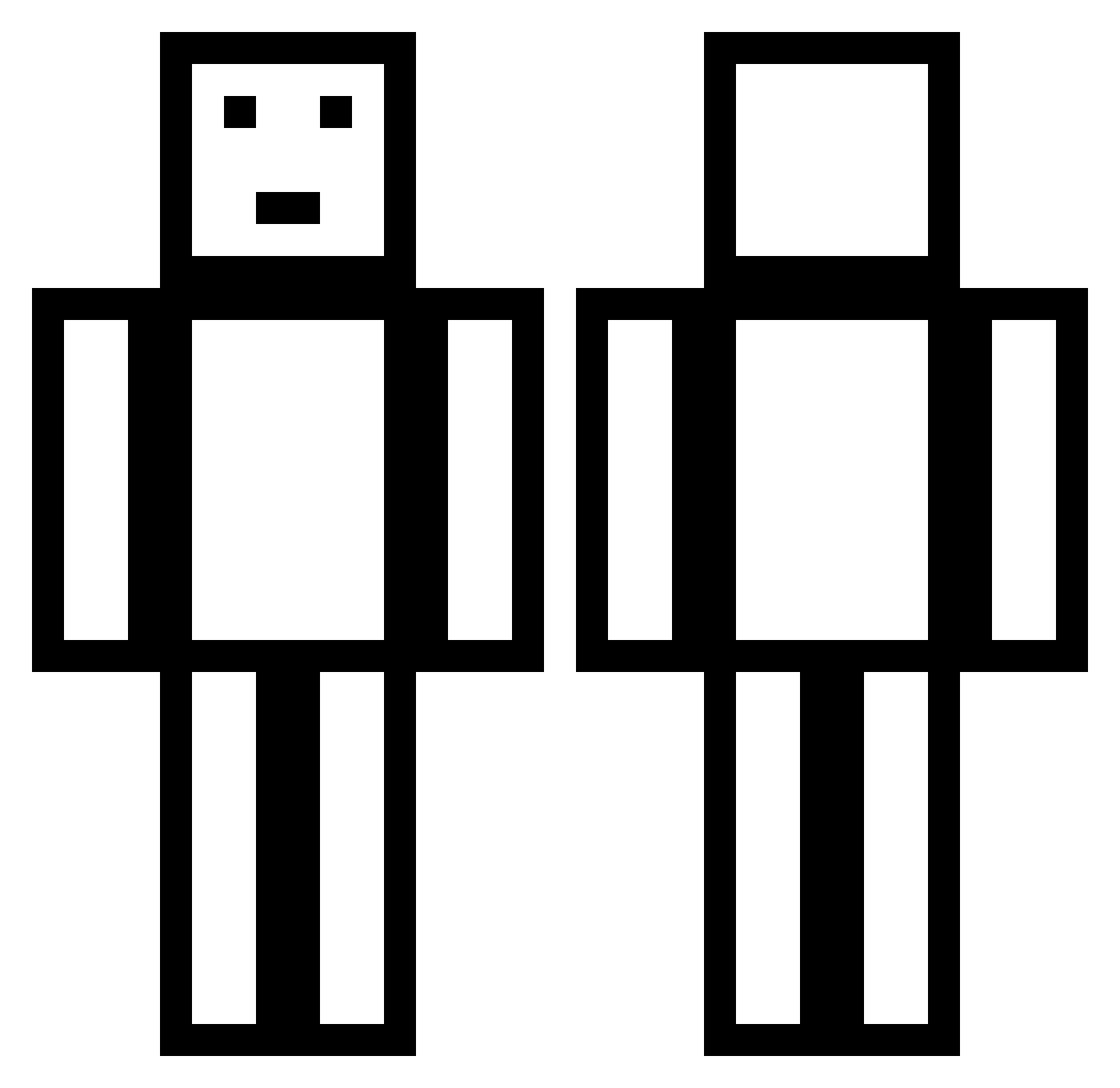 RRK13 Minecraft skin, front and back view