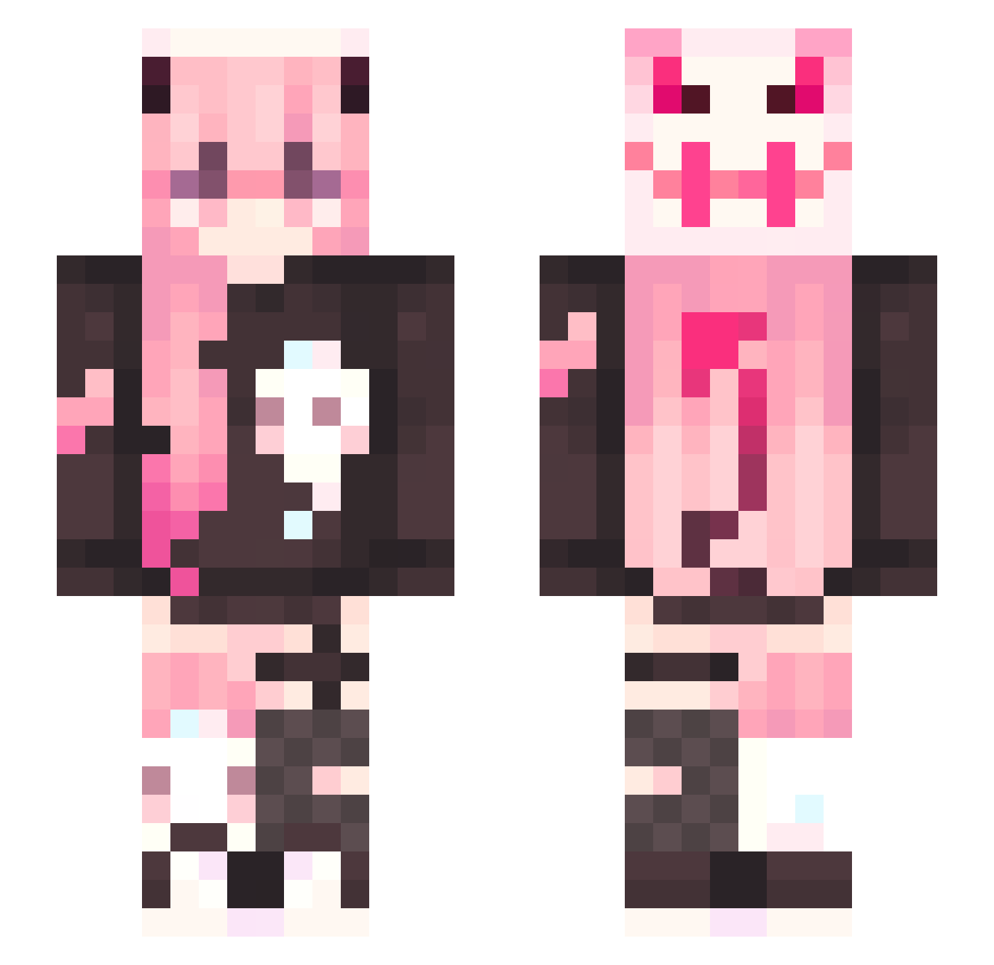 mariaiaiaiia666 Minecraft skin, front and back view