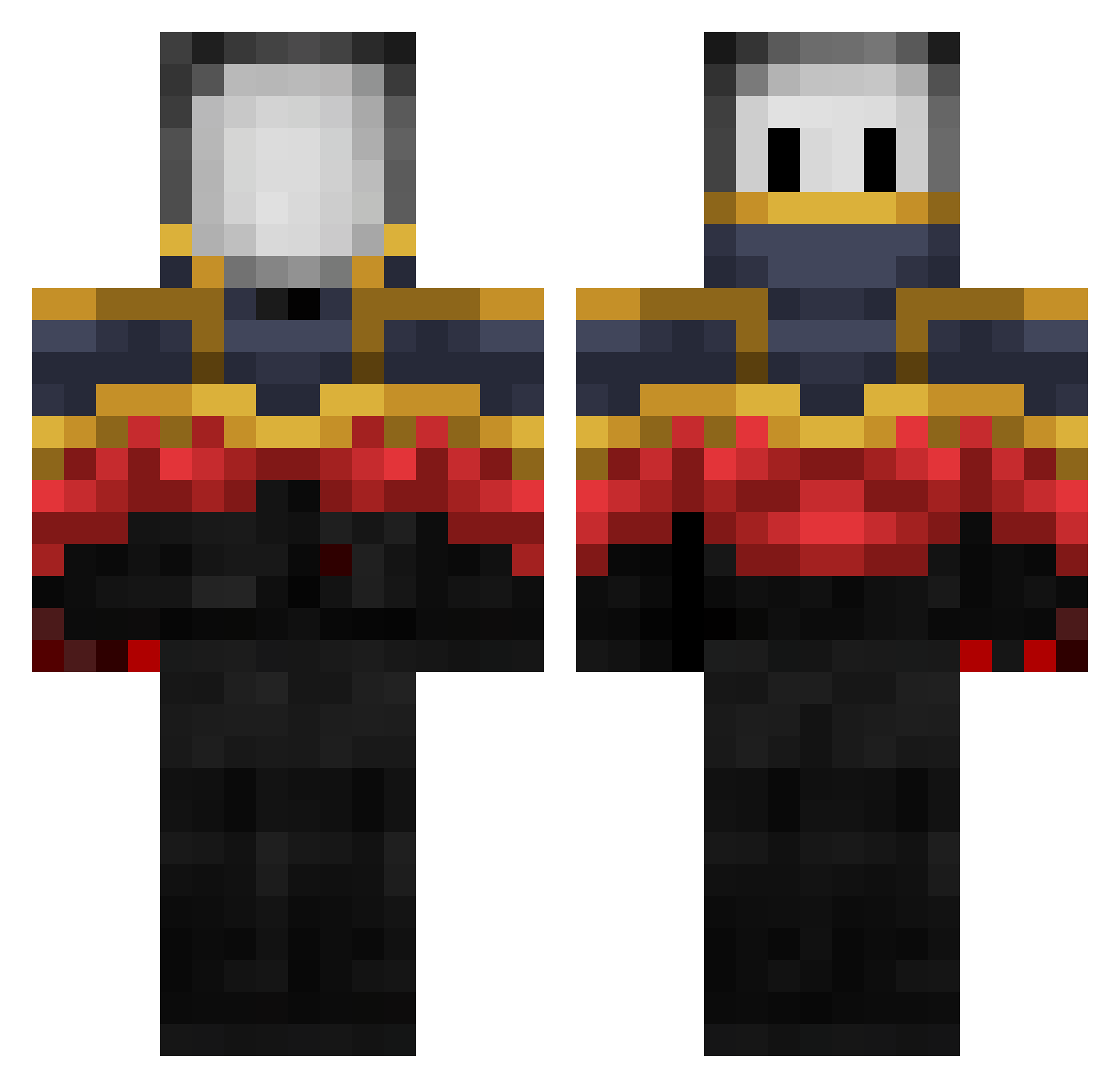 JahirRhlm Minecraft skin, front and back view