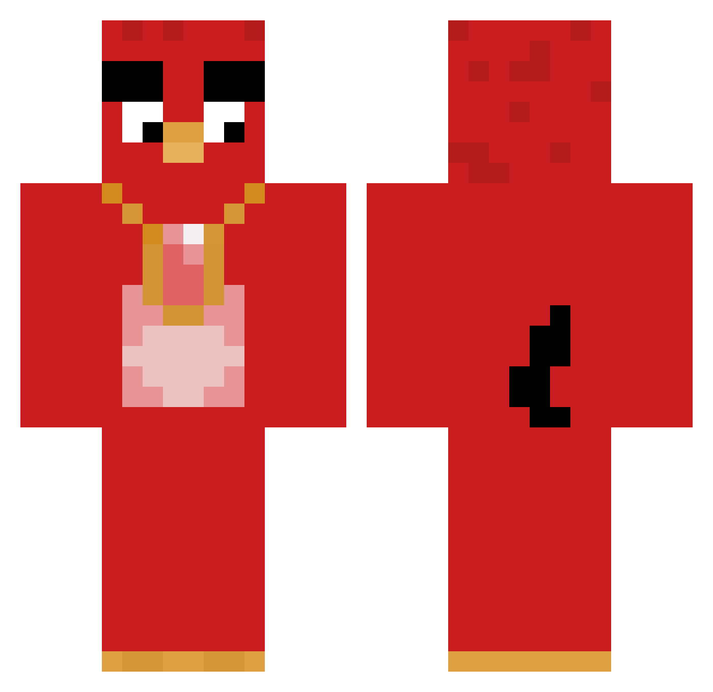 MFcich Minecraft skin, front and back view
