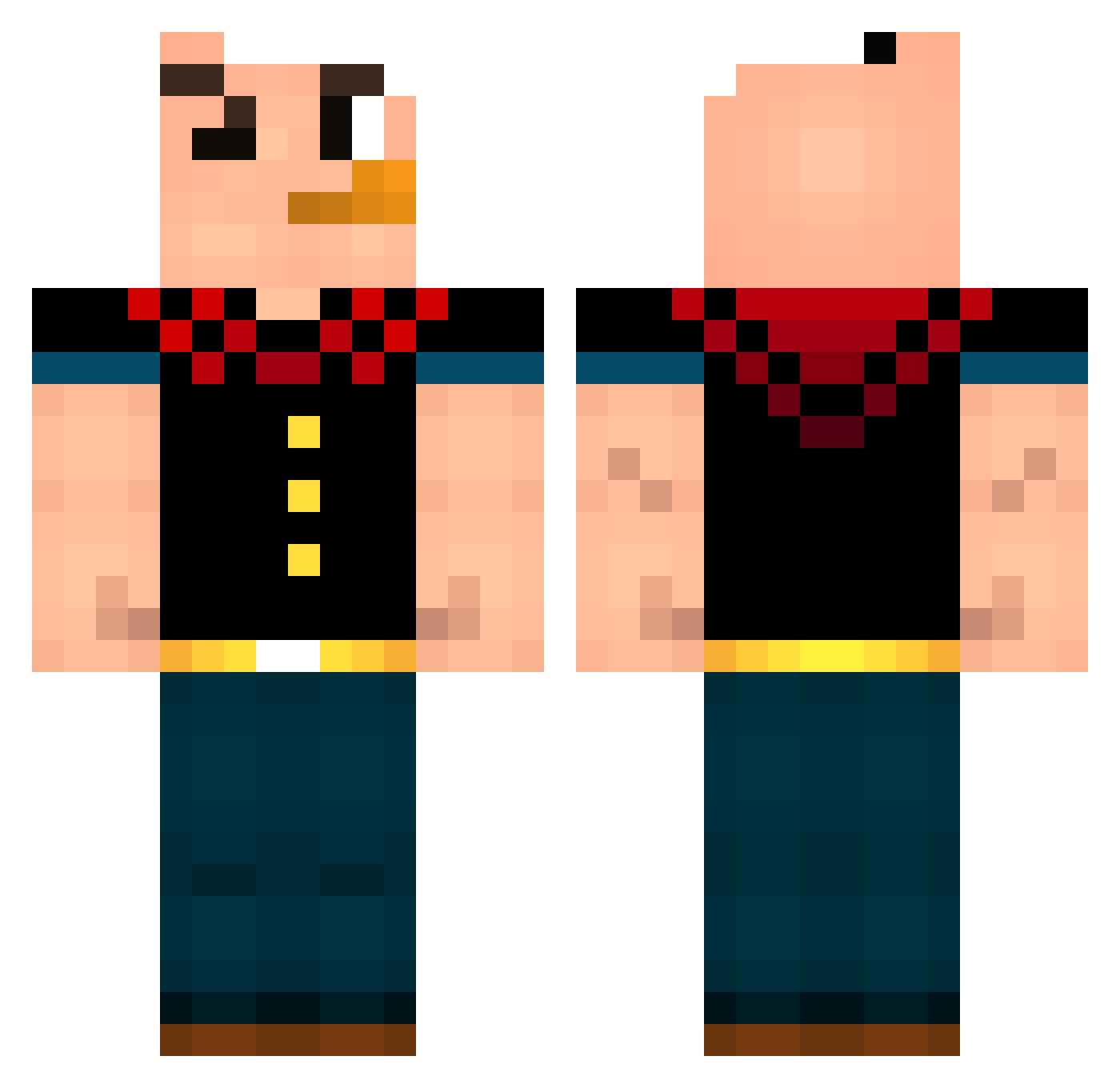 67day Minecraft skin, front and back view