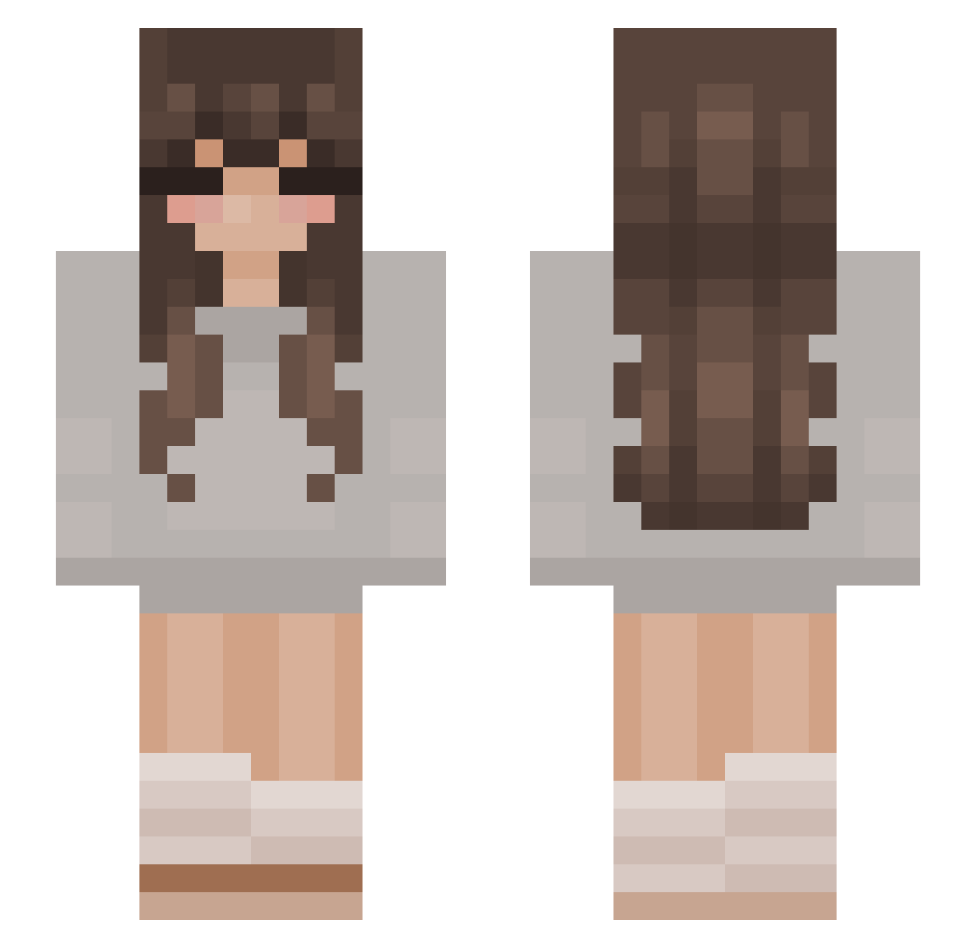 StinkyBlobfish1 Minecraft skin, front and back view