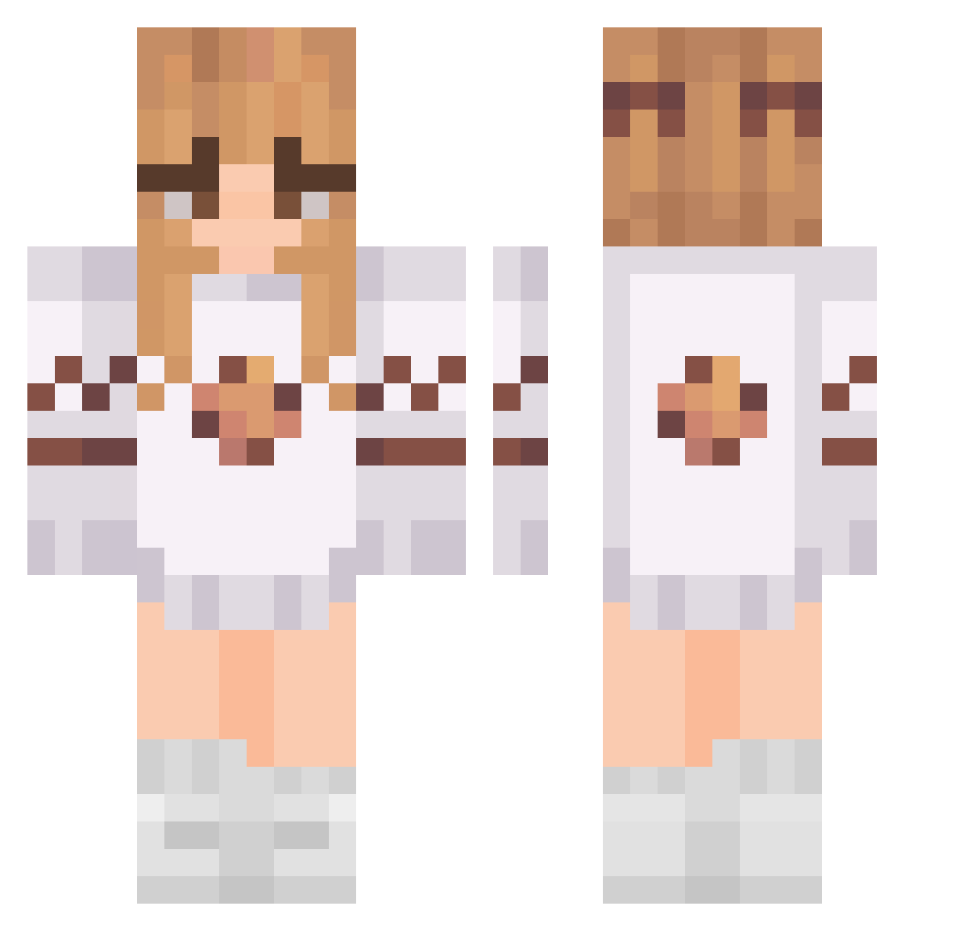 Co_Tam_S4ko Minecraft skin, front and back view