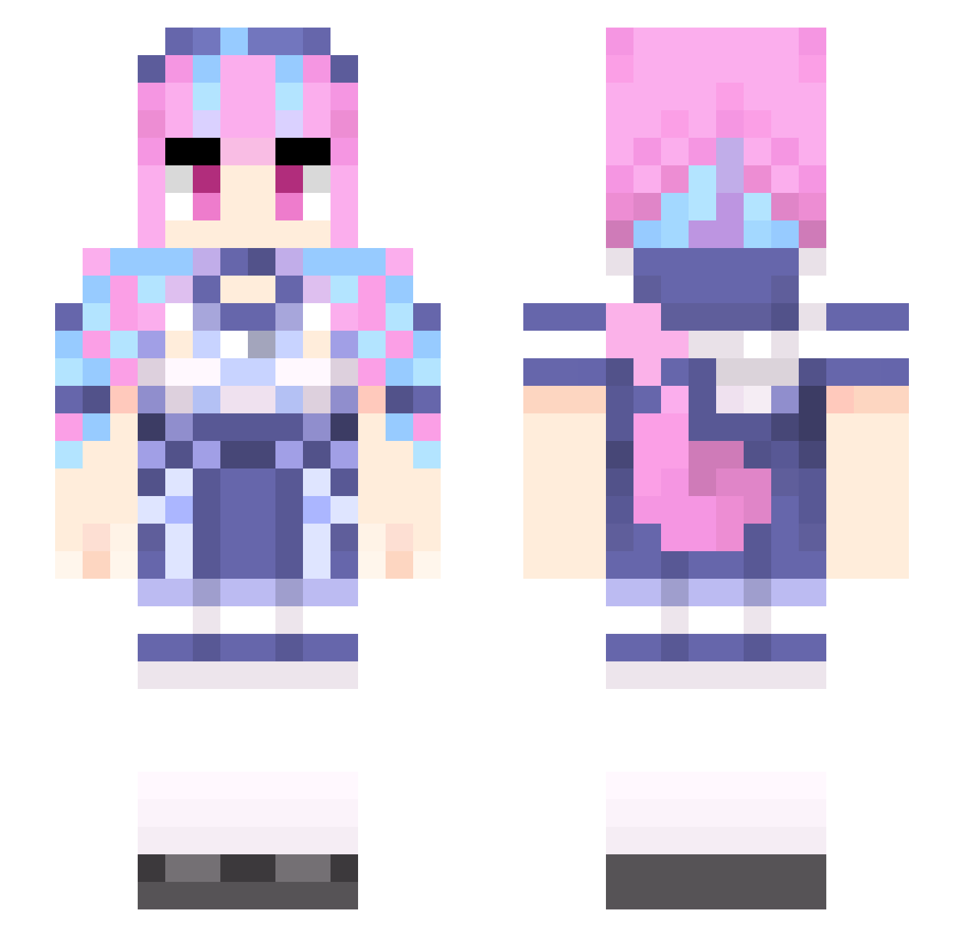Manbozinsim Minecraft skin, front and back view