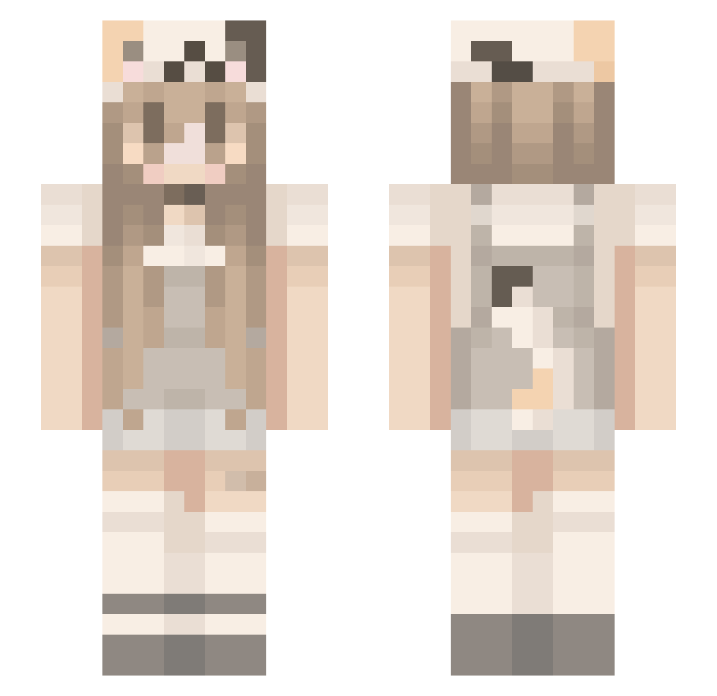 Tapiocamilktea1 Minecraft skin, front and back view