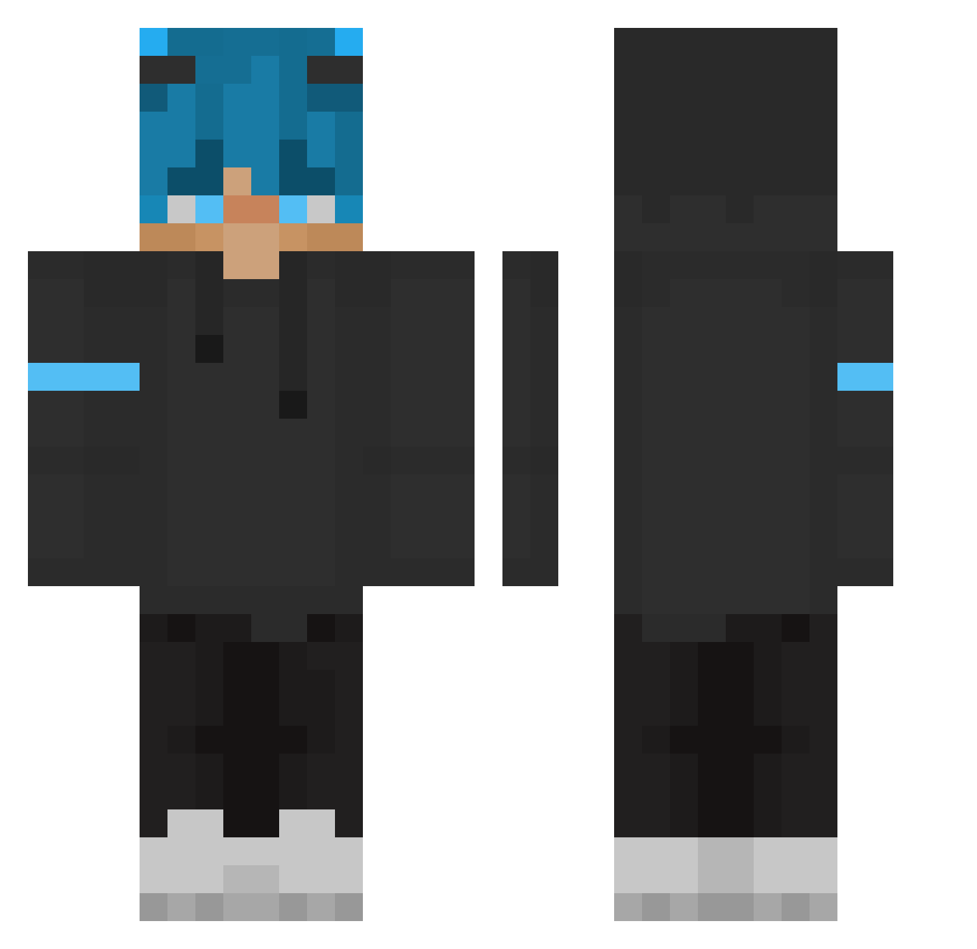 Thian7766_ Minecraft skin, front and back view