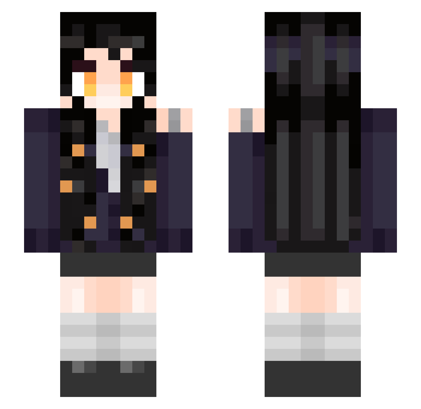 alic3inmadn3ss Minecraft skin, front and back view