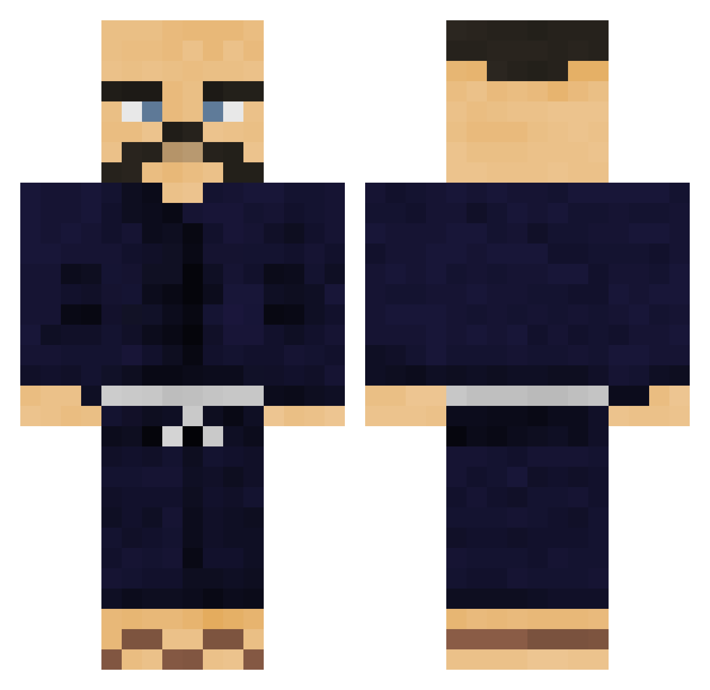 amobus1 Minecraft skin, front and back view