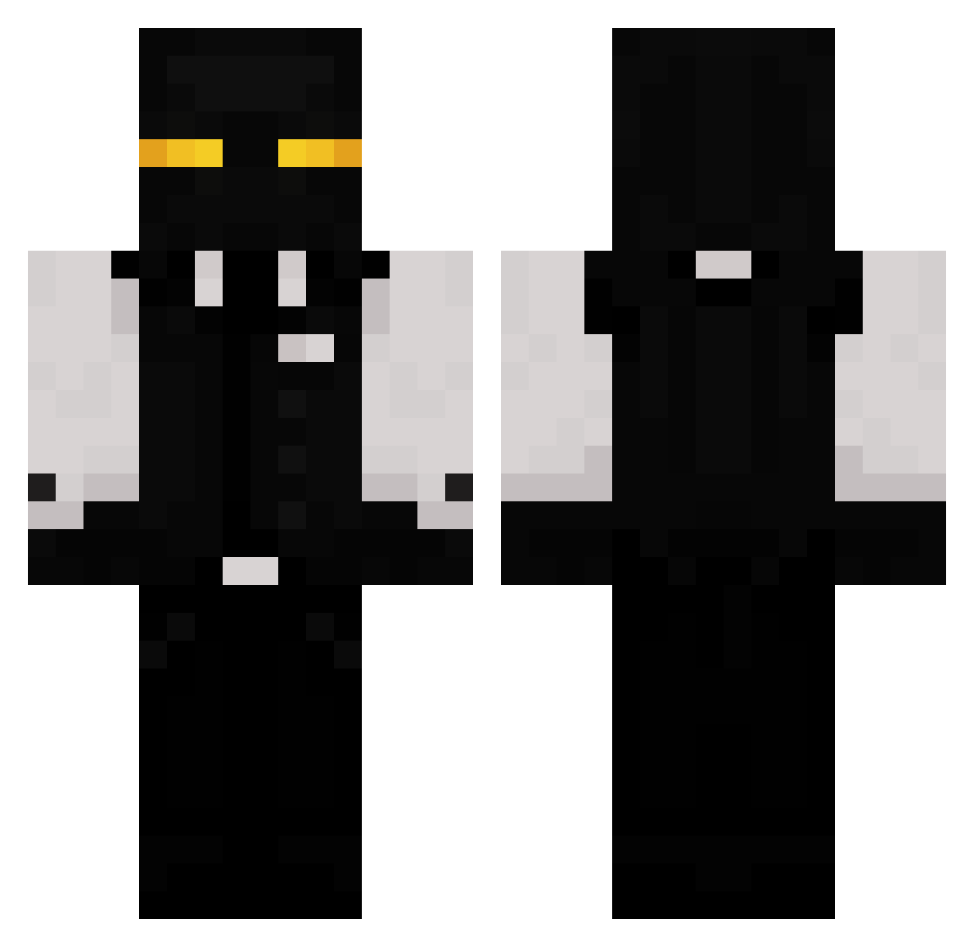 gluuuuk Minecraft skin, front and back view