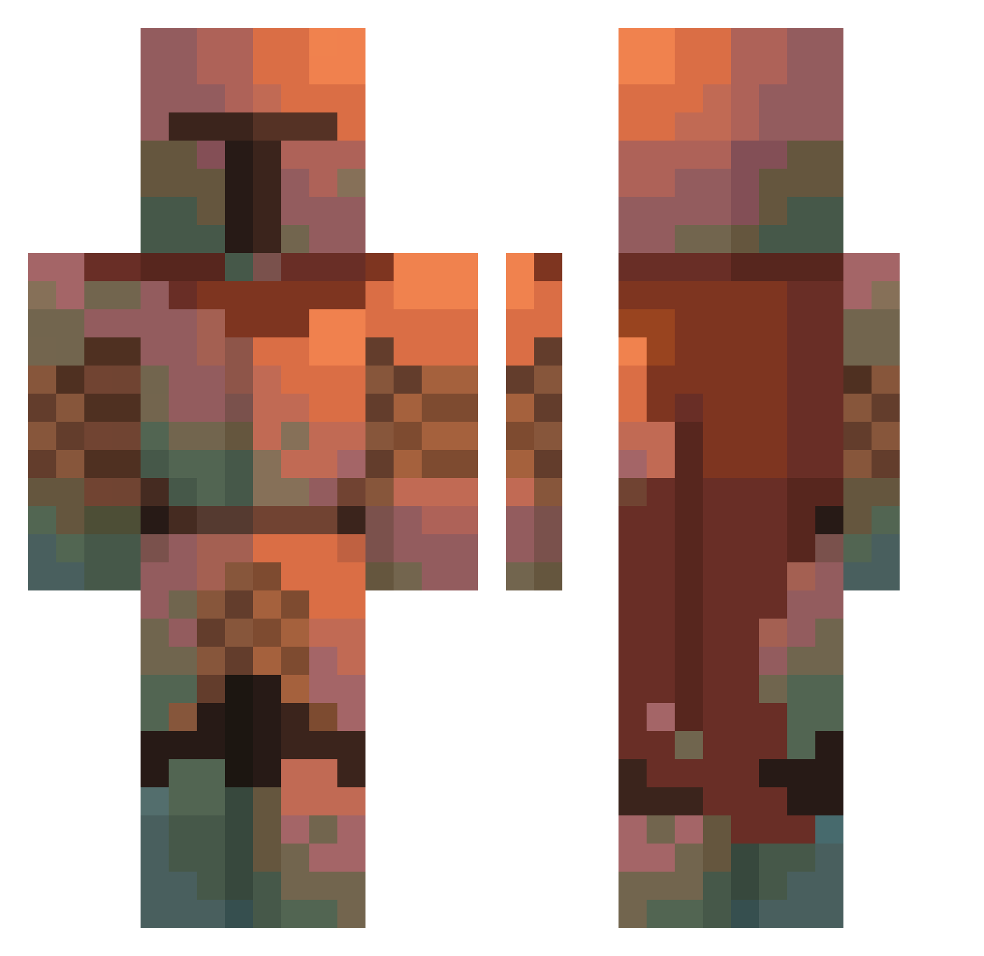 slochicken69 Minecraft skin, front and back view