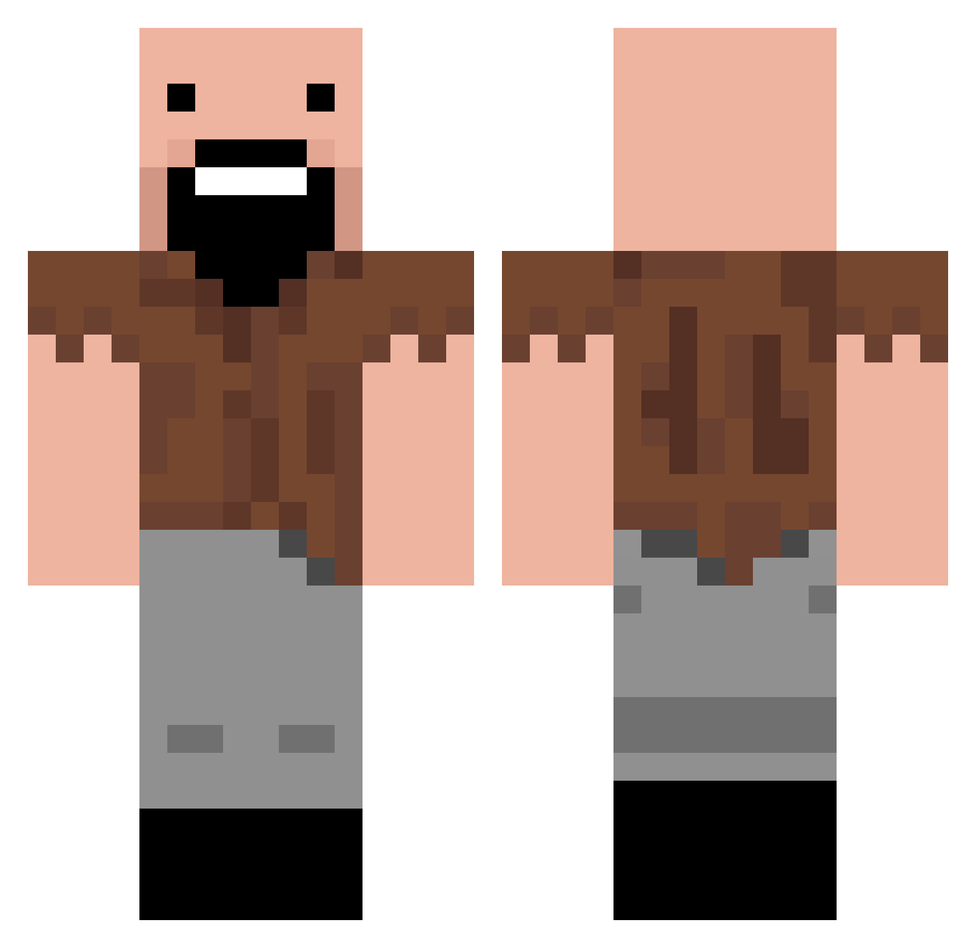 YousefQ88 Minecraft skin, front and back view