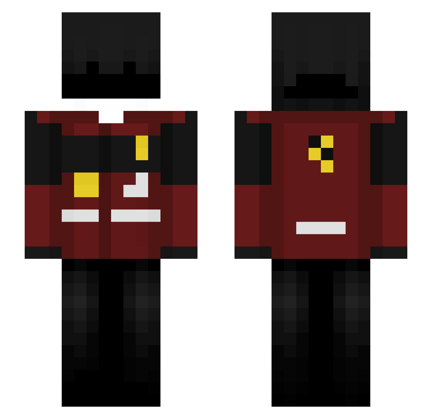 ZnN_BLL Minecraft skin, front and back view