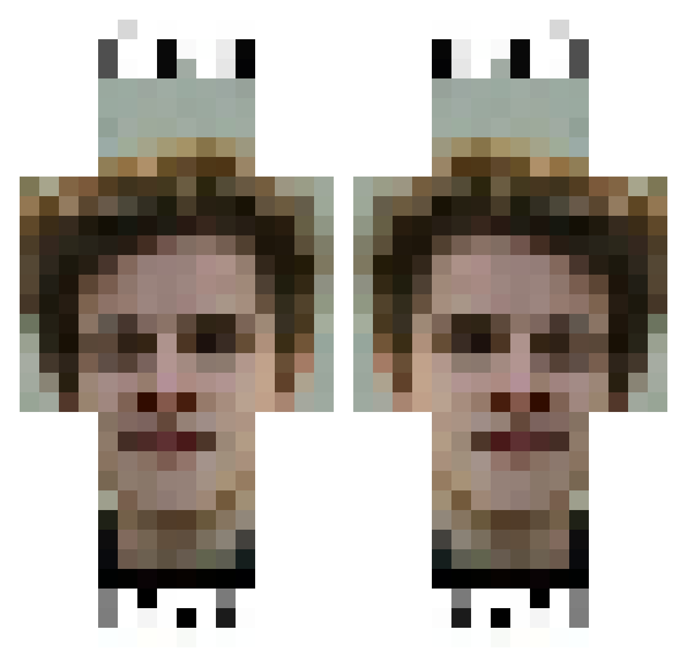 Seyyidi Minecraft skin, front and back view