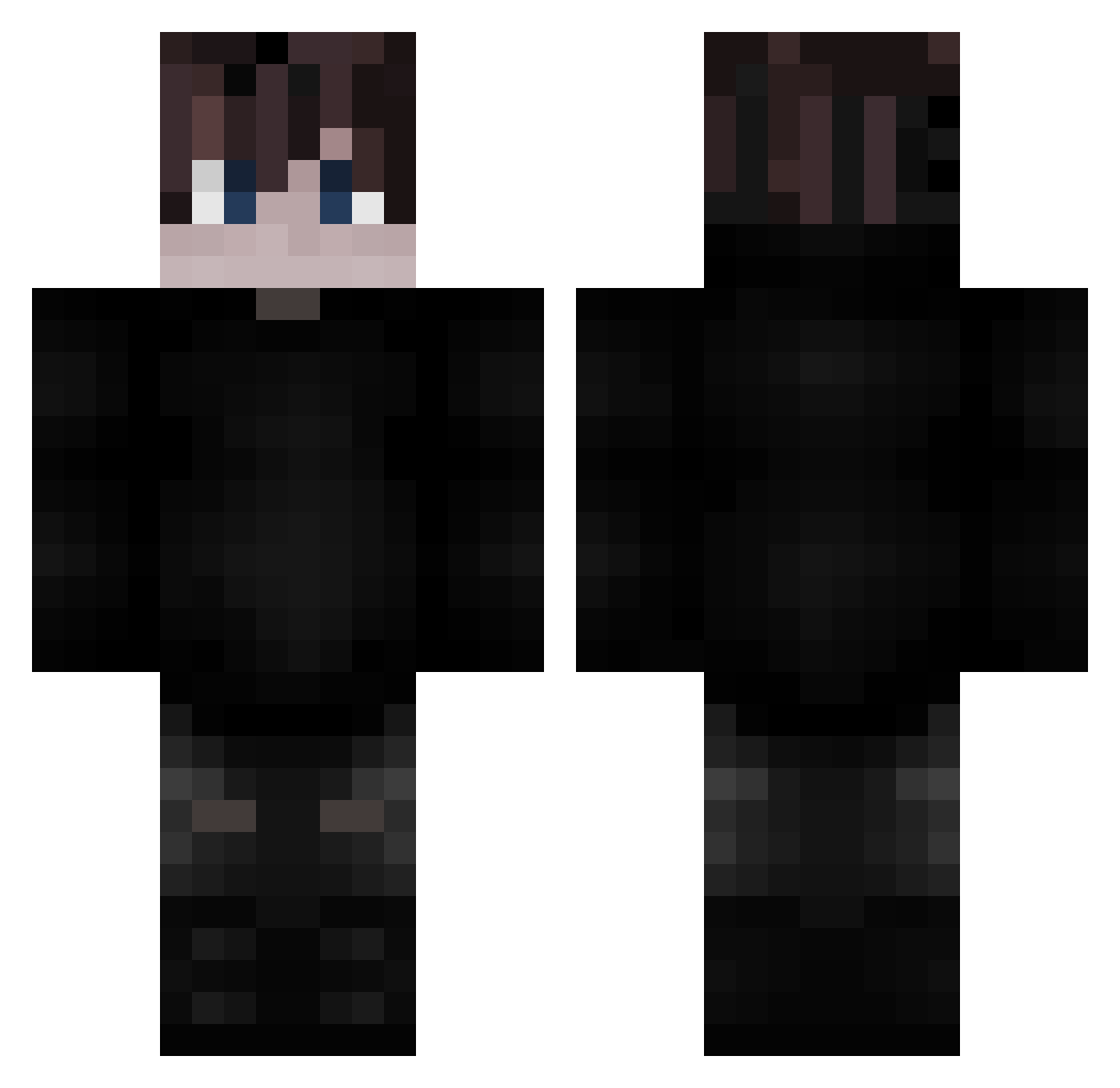 xyayo777 Minecraft skin, front and back view