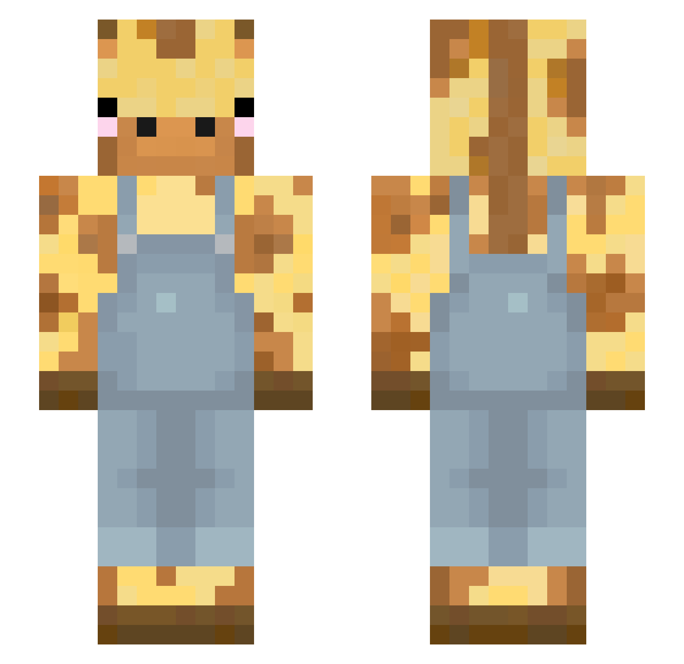 JohnietheJiraph Minecraft skin, front and back view