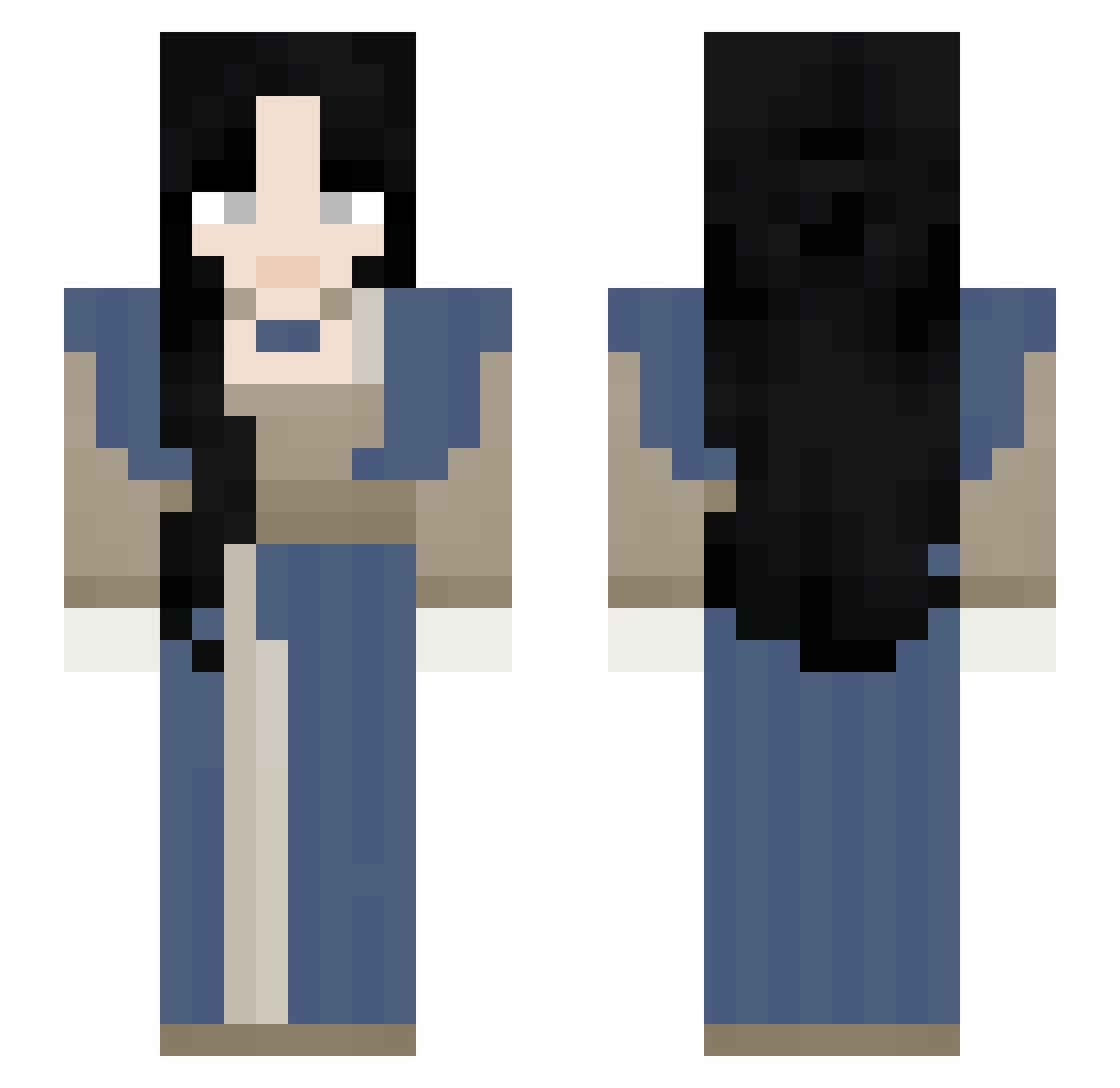 boogoop20 Minecraft skin, front and back view